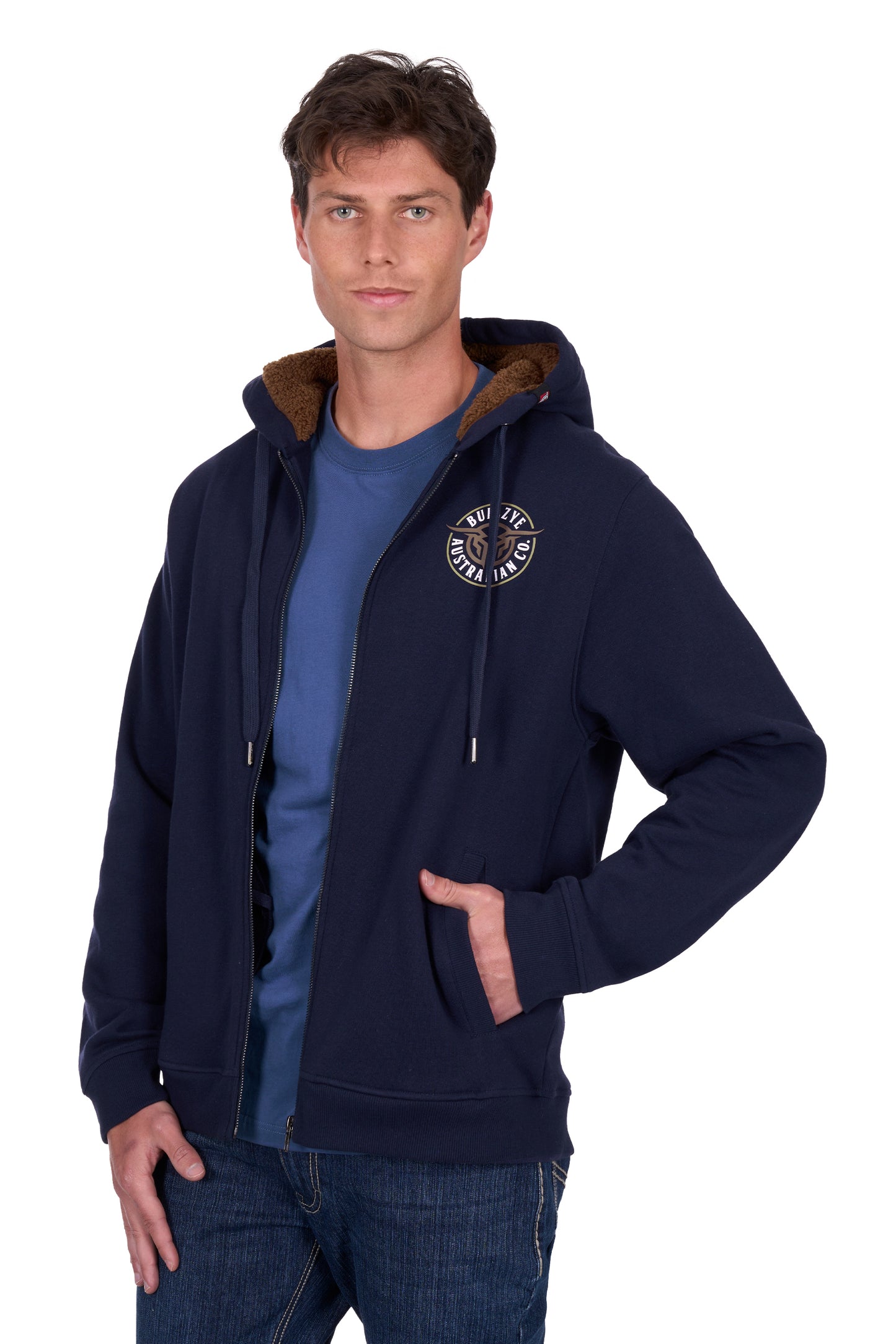 MENS BULLRING ZIP UP HOODIE