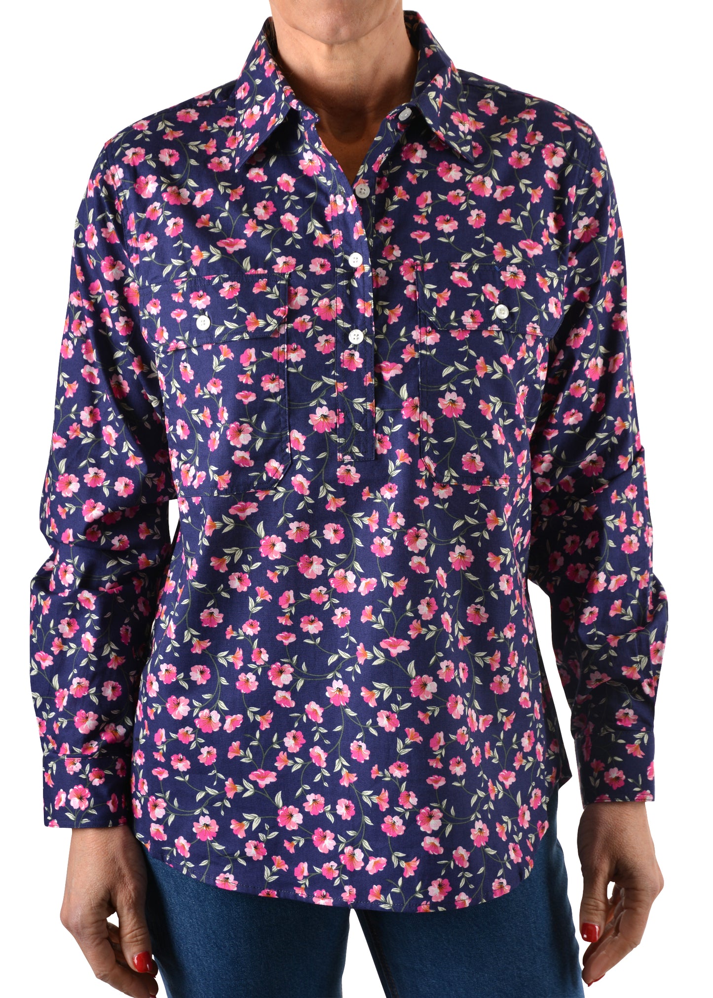 HAYDEN HALF PLKT L/S SHIRT