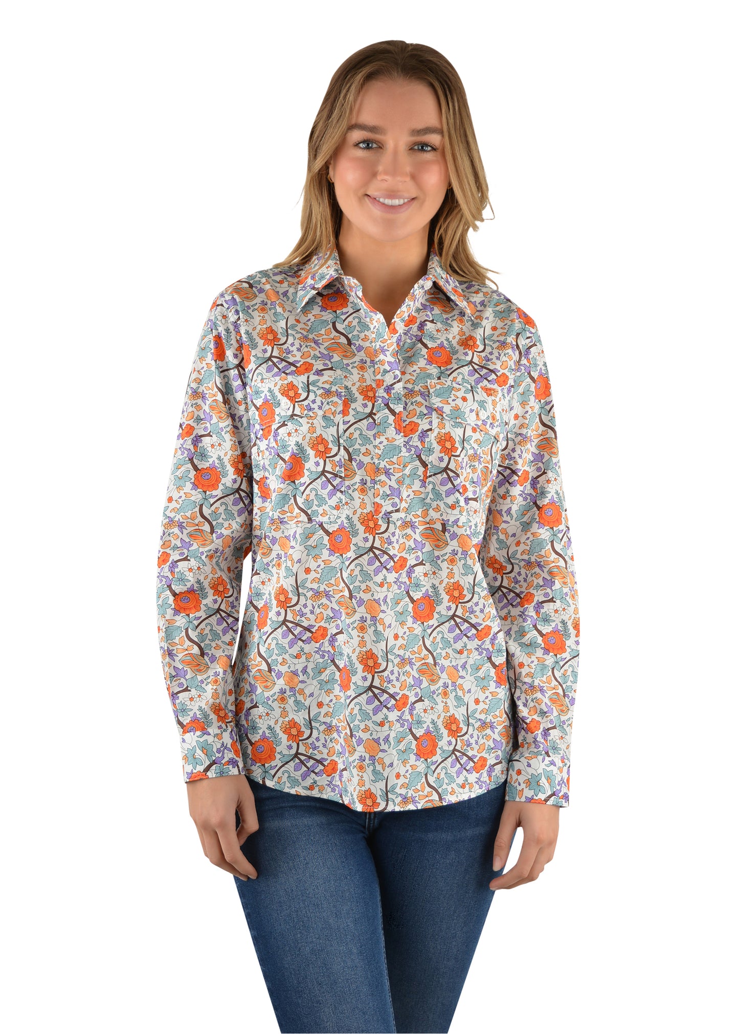 JULIETTE HALF PLKT L/S SHIRT