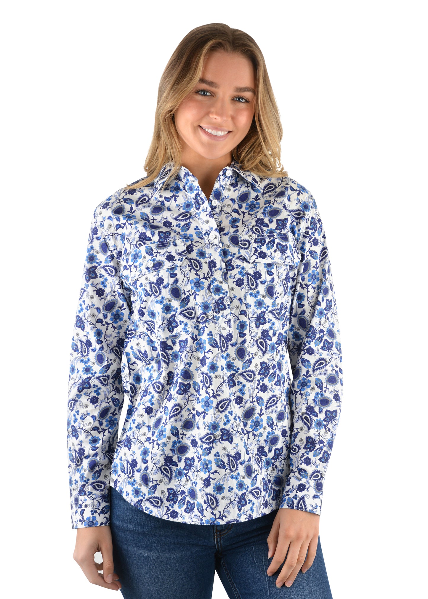 AUBREY HALF PLKT L/S SHIRT