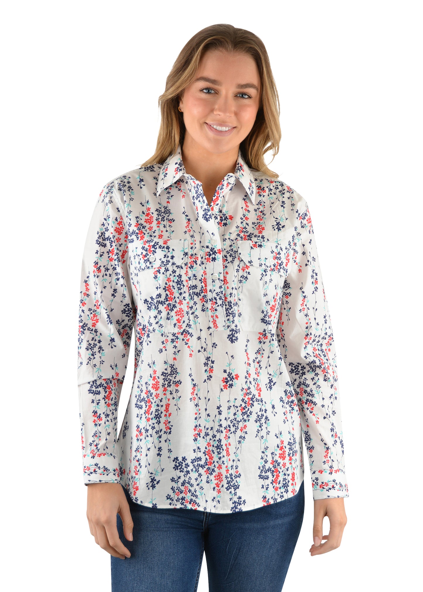 SCARLETT HALF PLKT L/S SHIRT