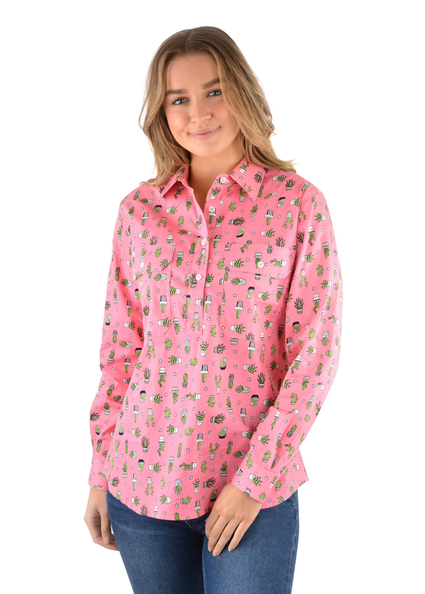 FRIDA HALF PLKT L/S SHIRT