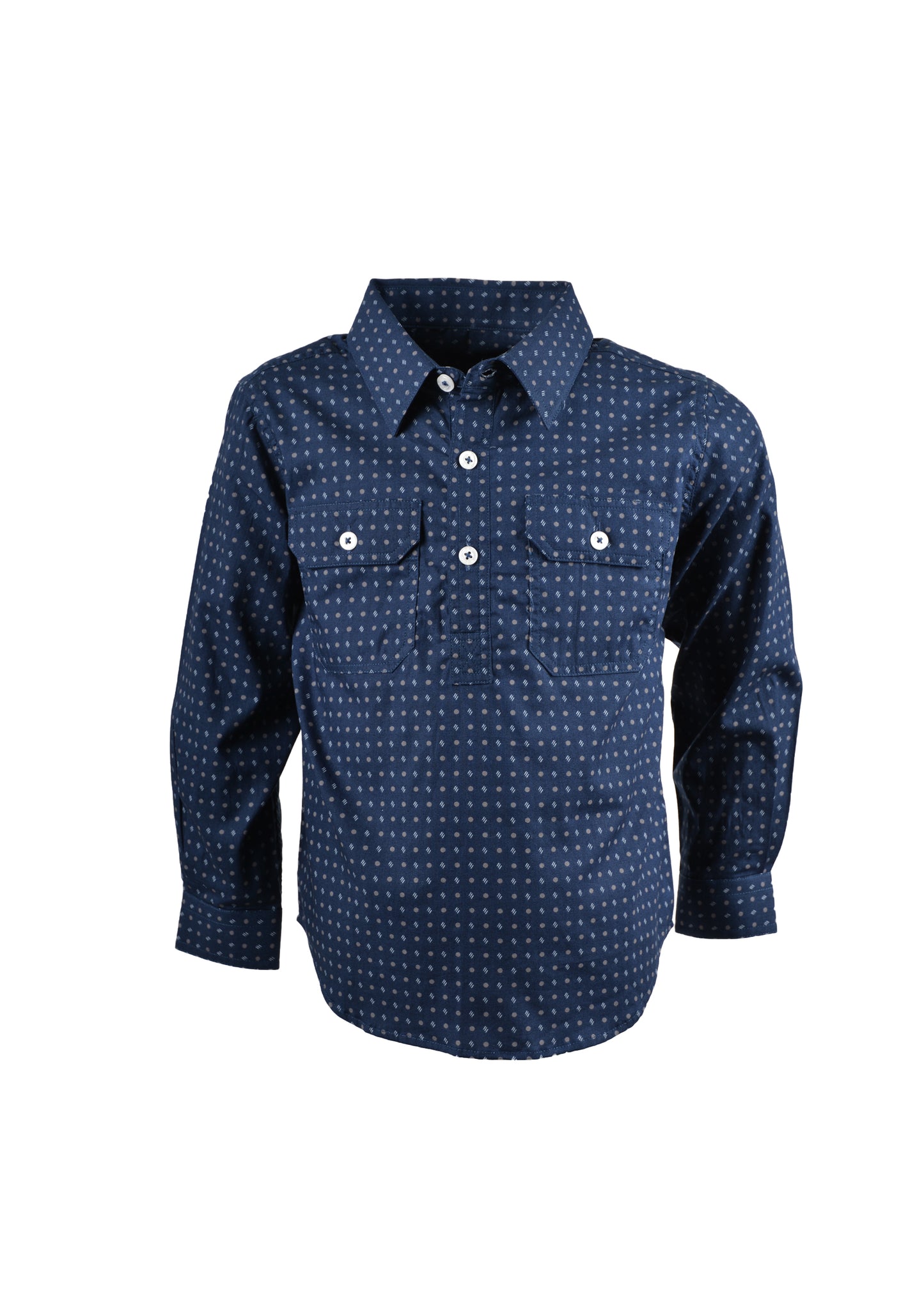 ALEX HALF PLKT L/S SHIRT