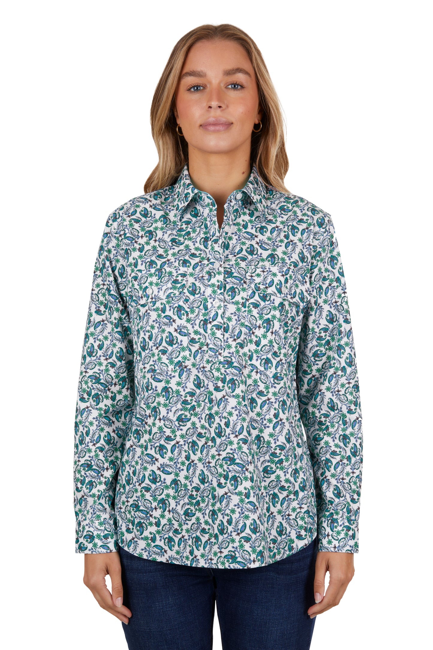 WMNS THALIA 1/2 PLKT LS SHIRT