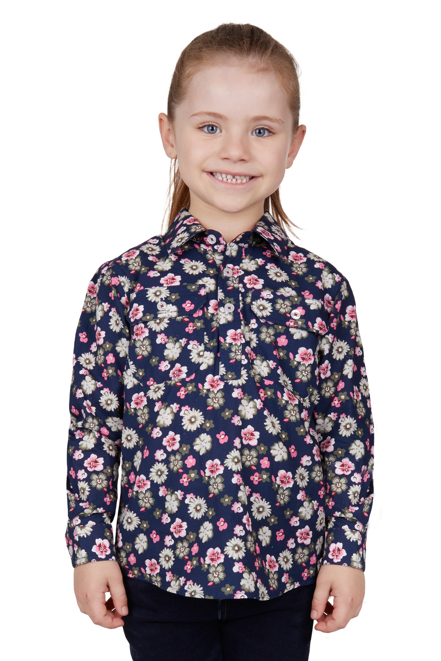 KIDS ROSE H/PLKT LS SHIRT