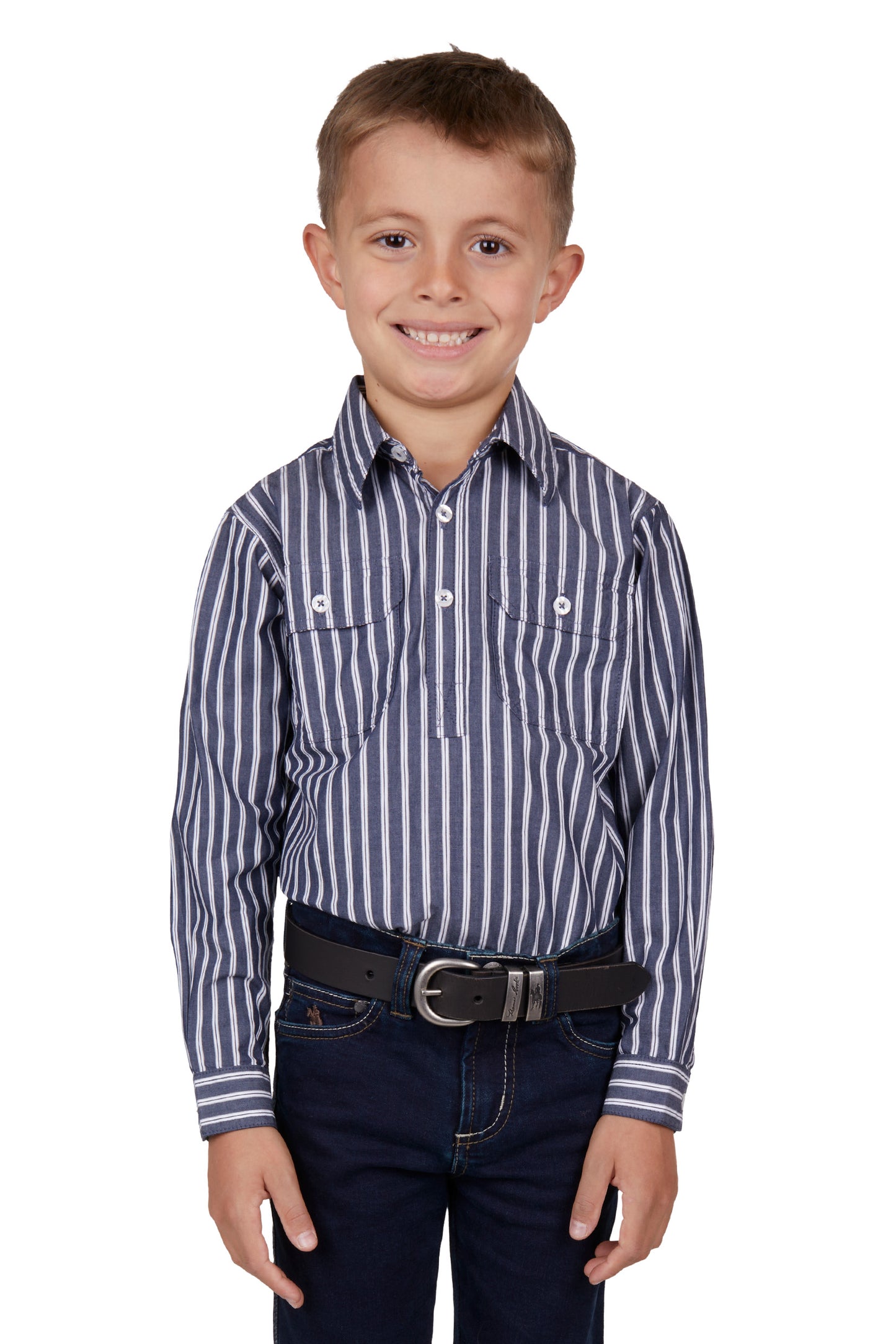 KIDS KEN H/PLKT LS SHIRT