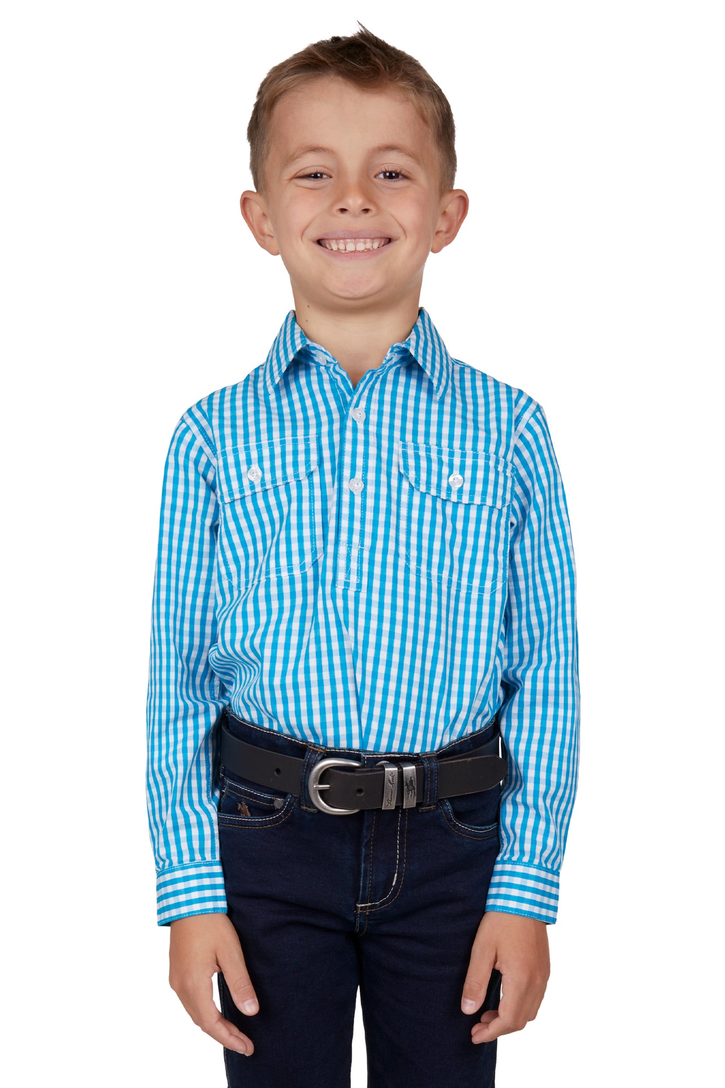 KIDS ALONZO H/PLKT LS SHIRT
