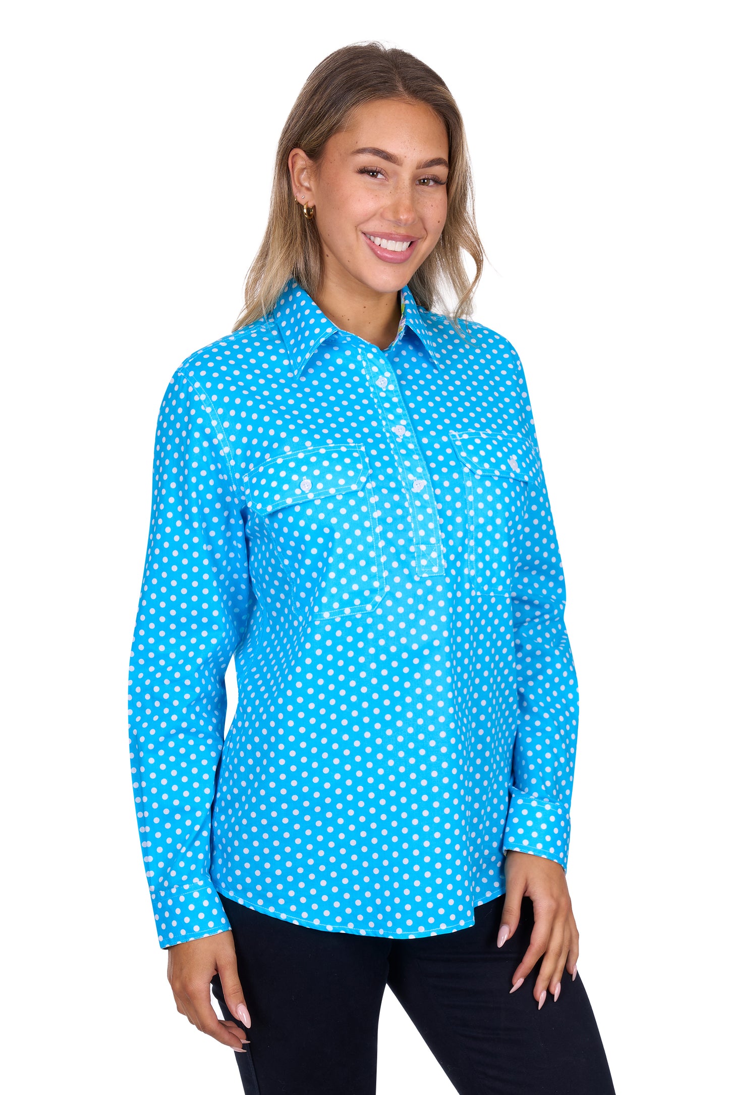 WMNS SIA 1/2 PLKT LS SHIRT
