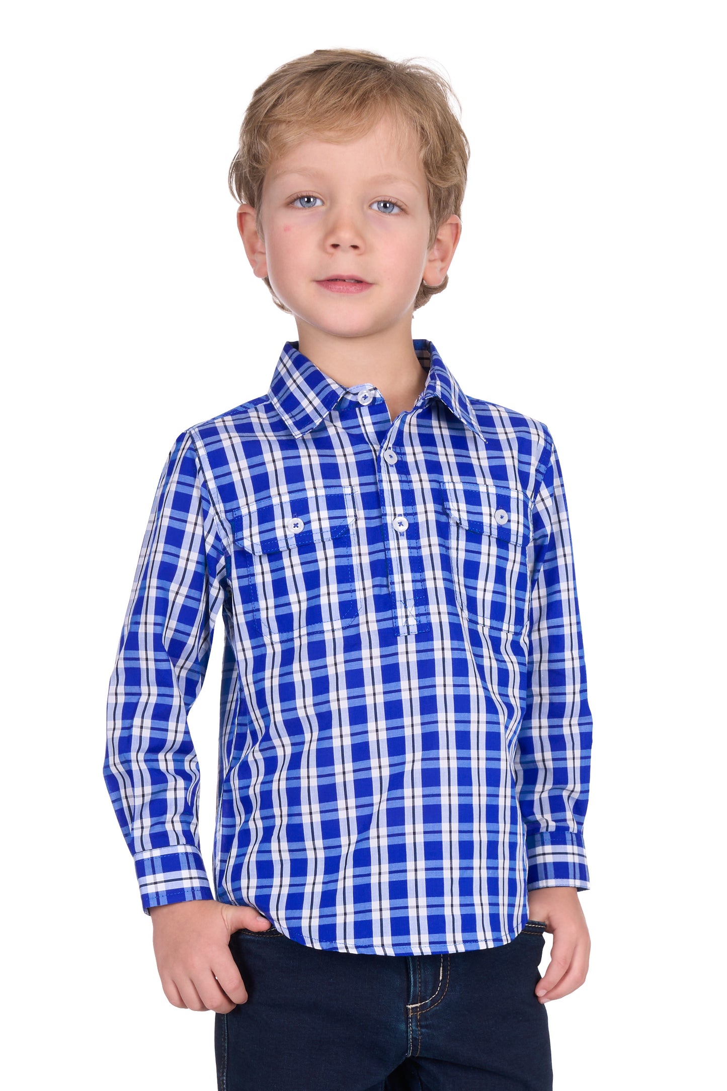 KIDS LEVERS 1/2 PLKT LS SHIRT