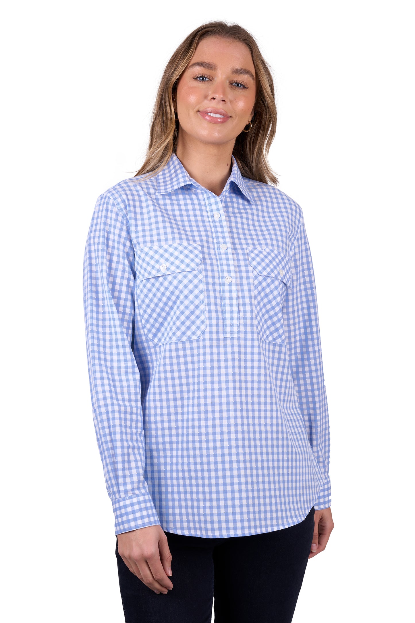 WMNS RUX 1/2 PLKT LS SHIRT