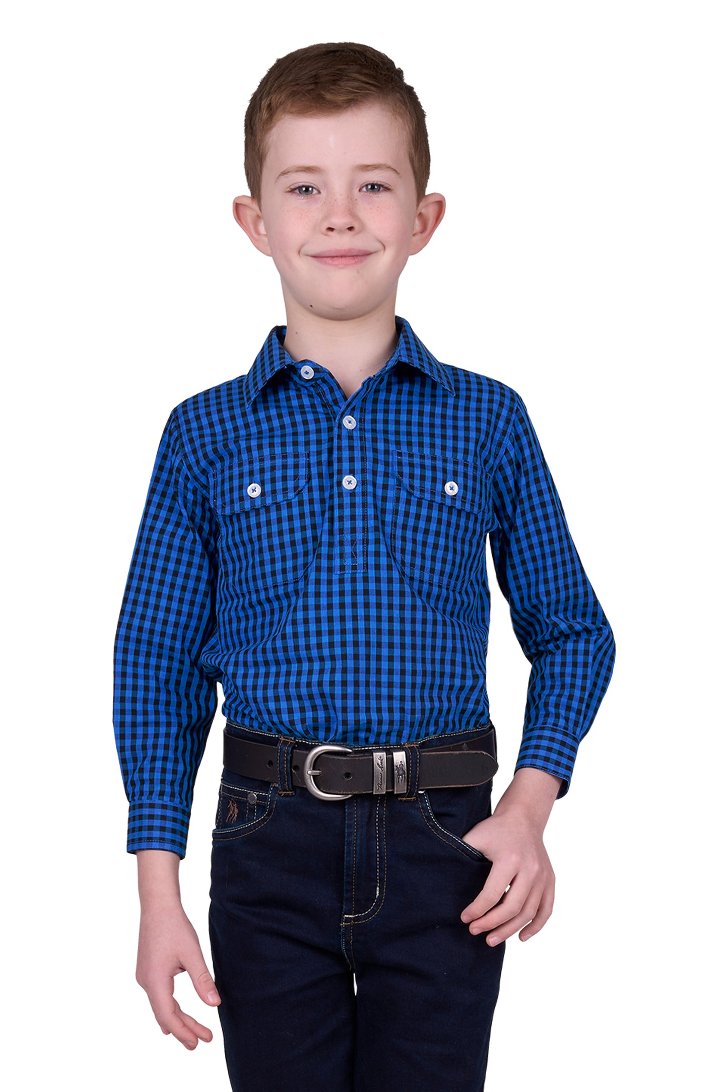 KIDS ASTELL 1/2 PLKT LS SHIRT