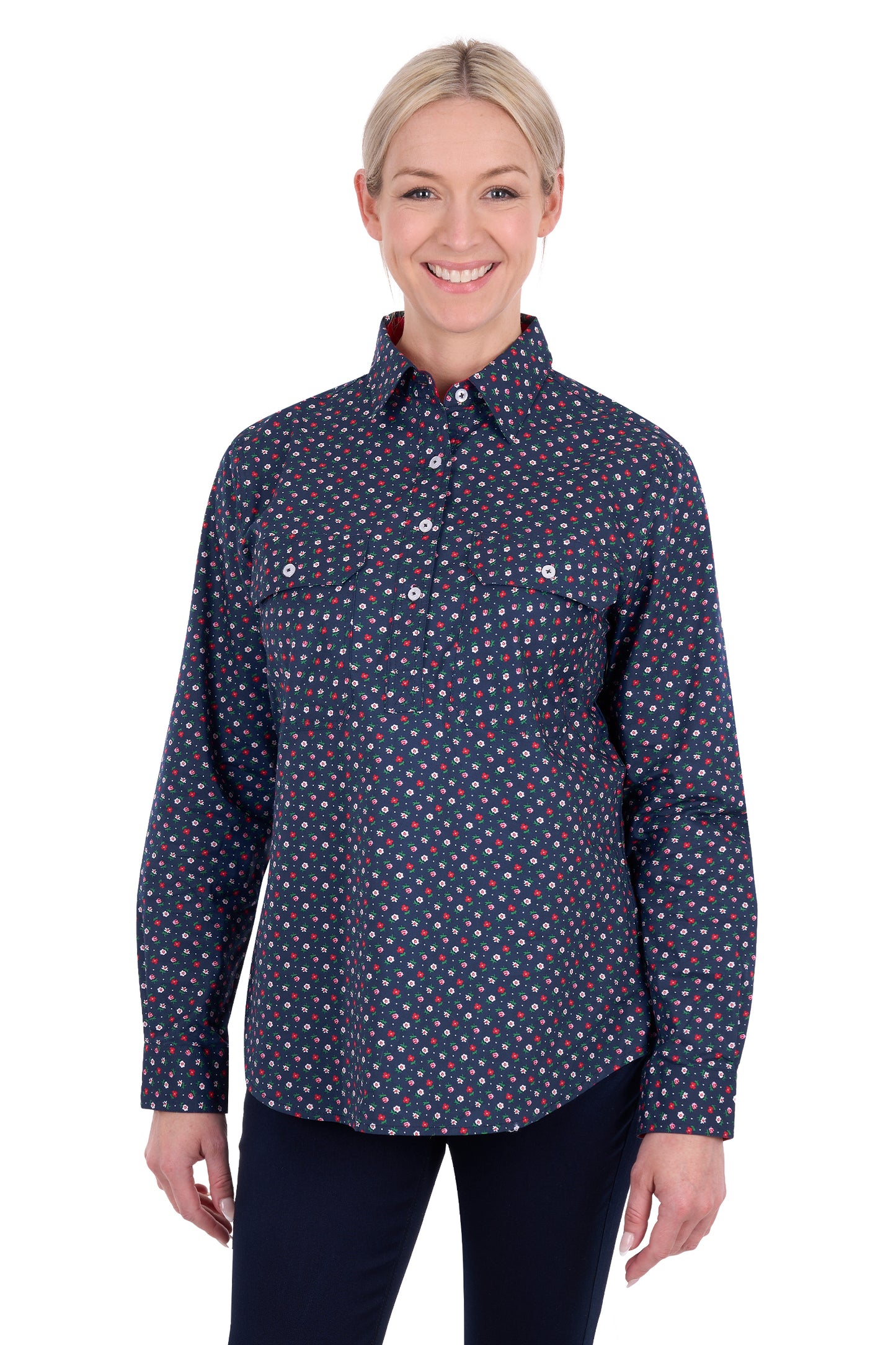 WMNS FIORA 1/2 PLKT LS SHIRT