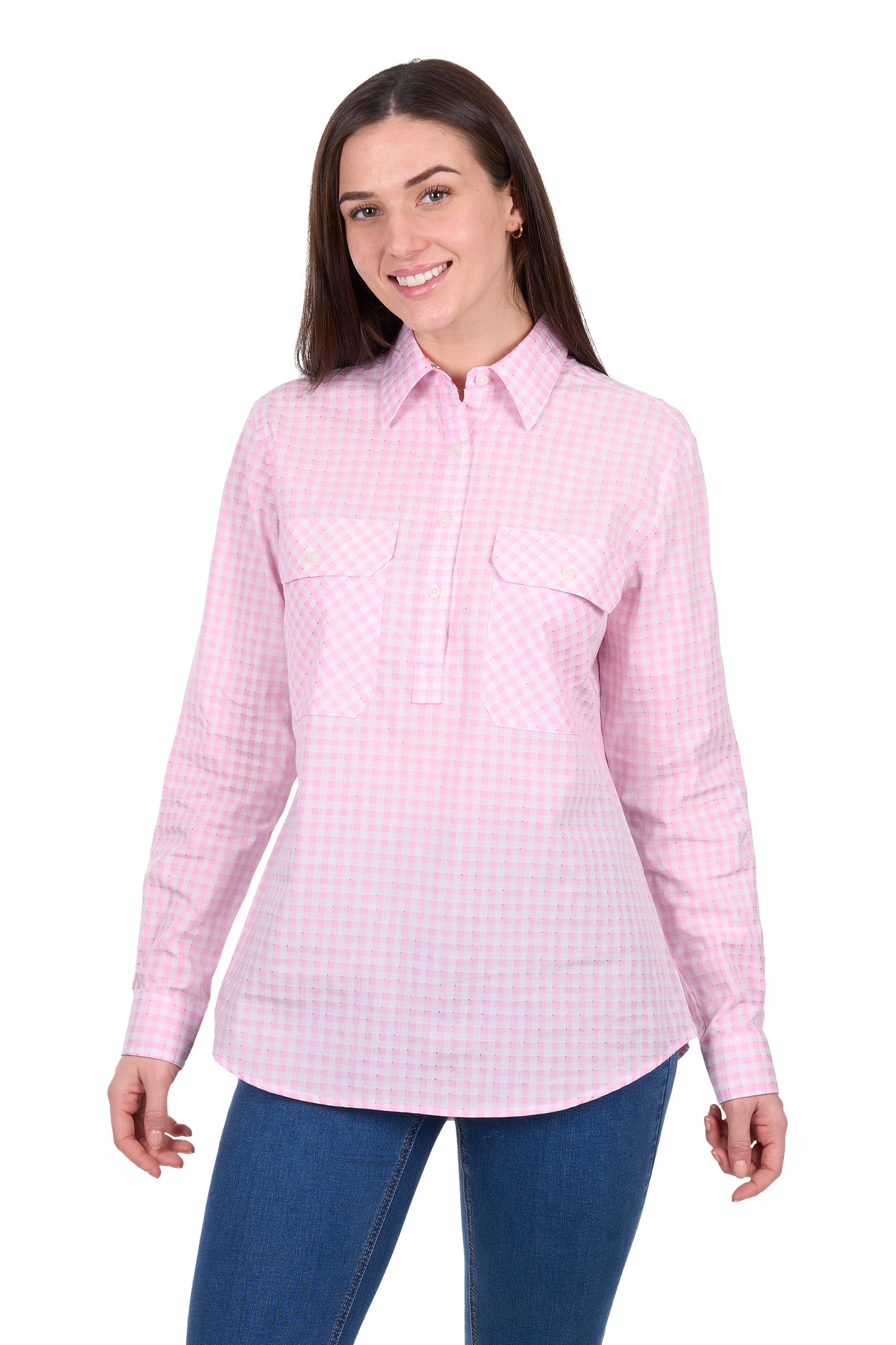 WMNS CLARA 1/2 PLKT LS SHIRT