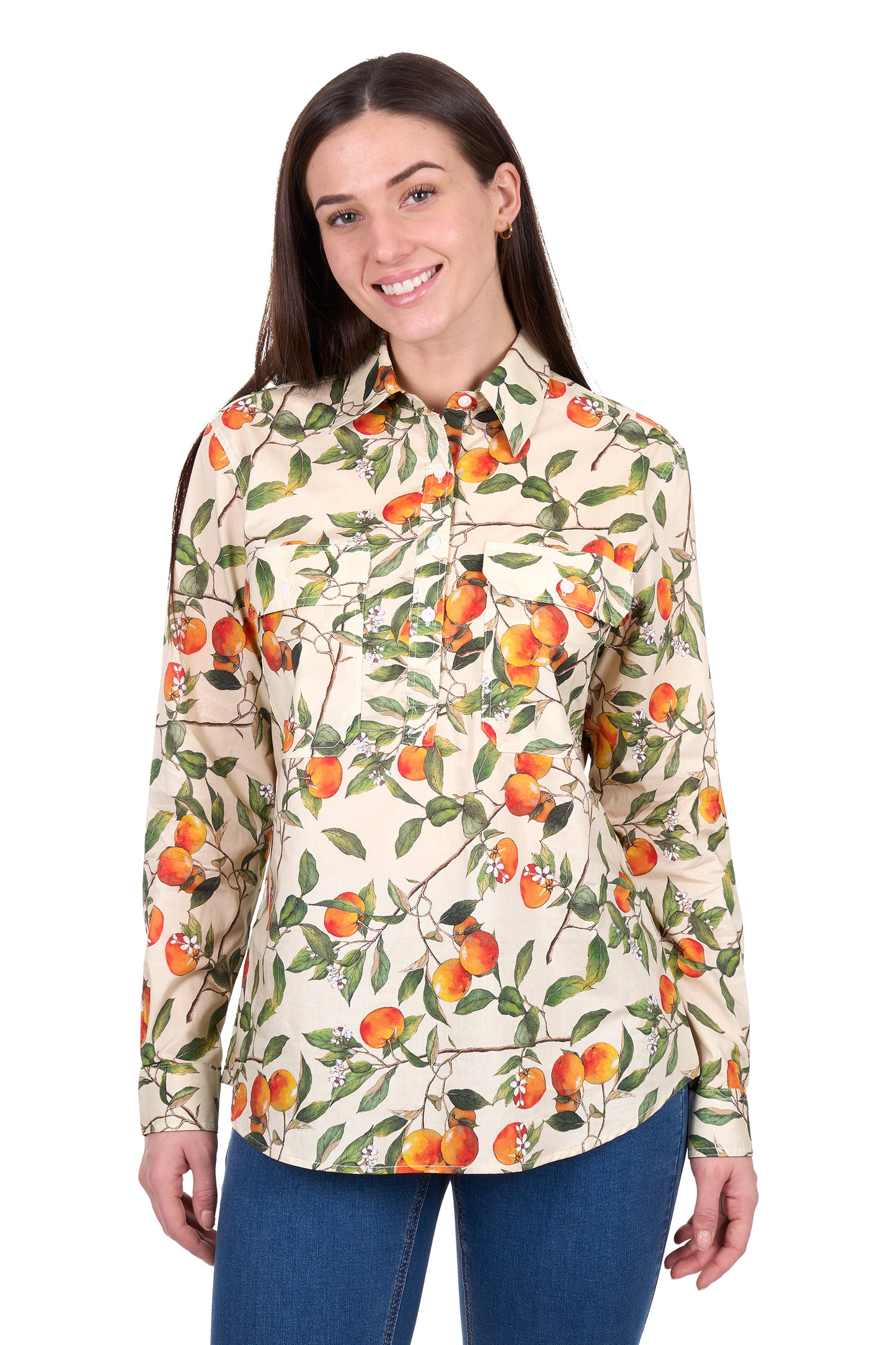 WMNS ZIA 1/2 PLKT LS SHIRT