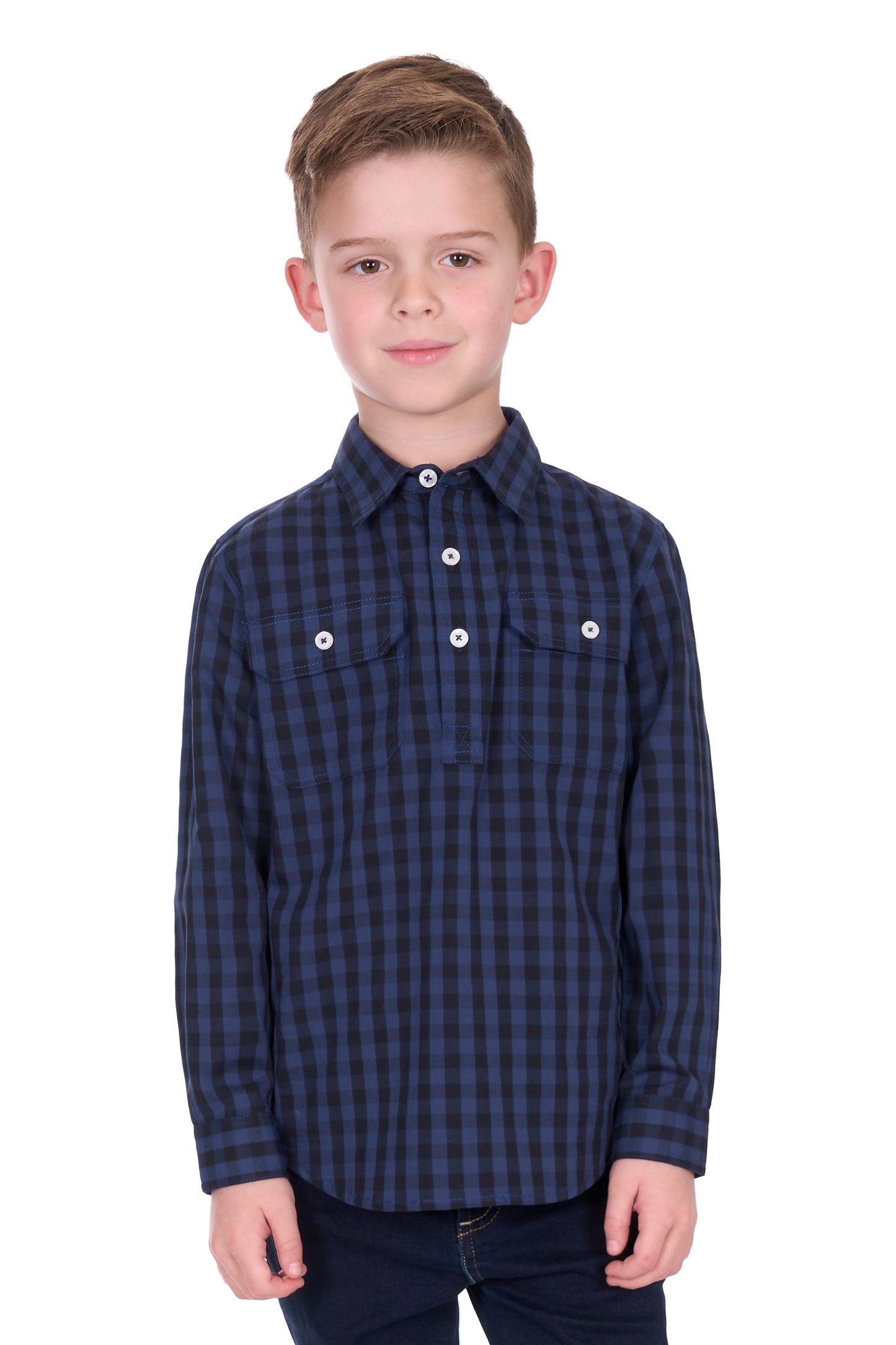 KIDS NASH 1/2 PLKT LS SHIRT