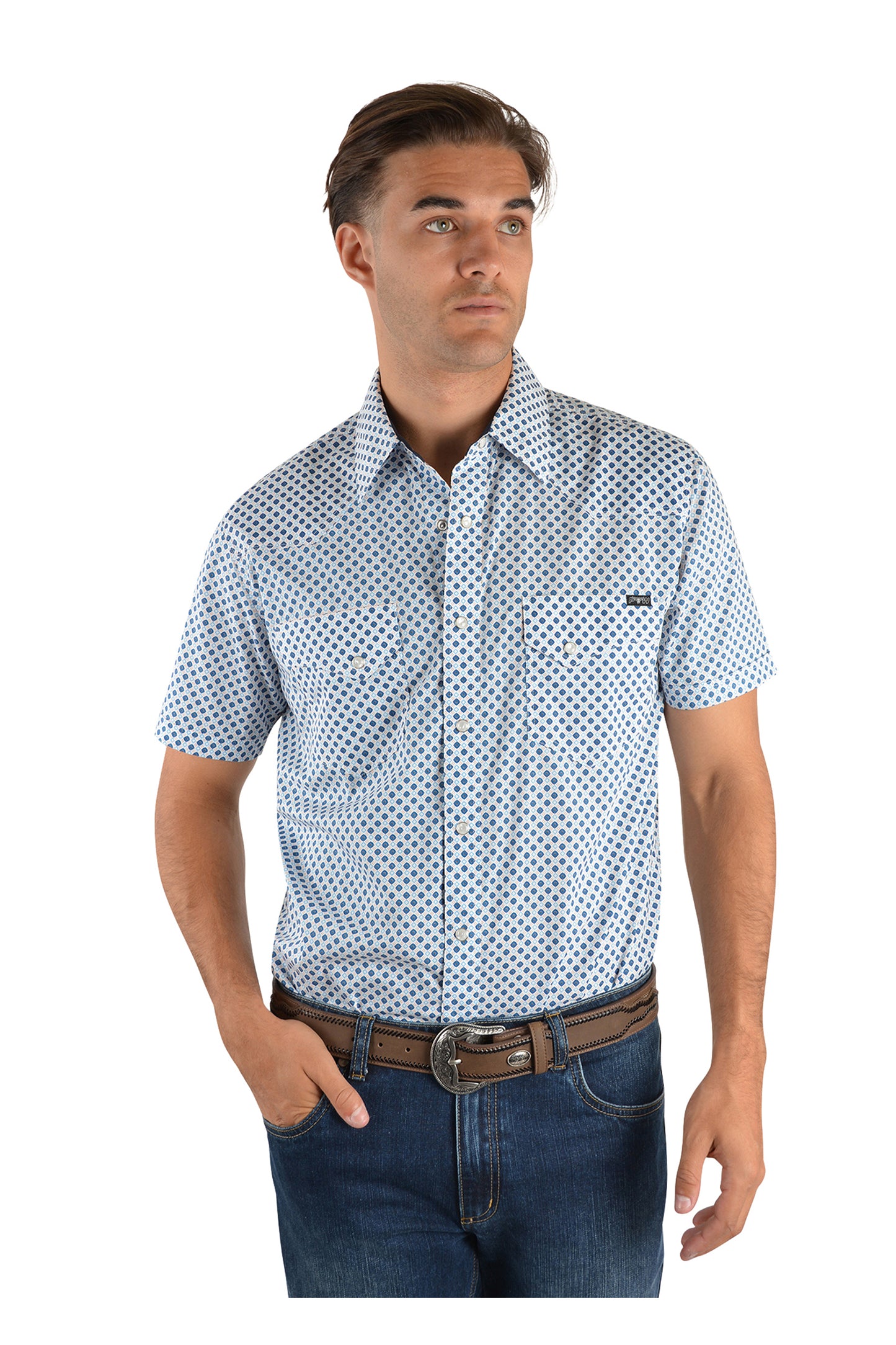 MITCH PRINT WESTERN S/S SHIRT