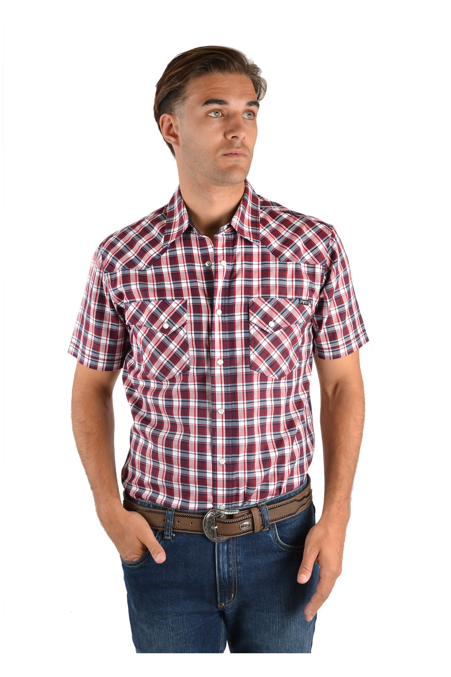 EDWARD CHECK WESTERN S/S SHIRT