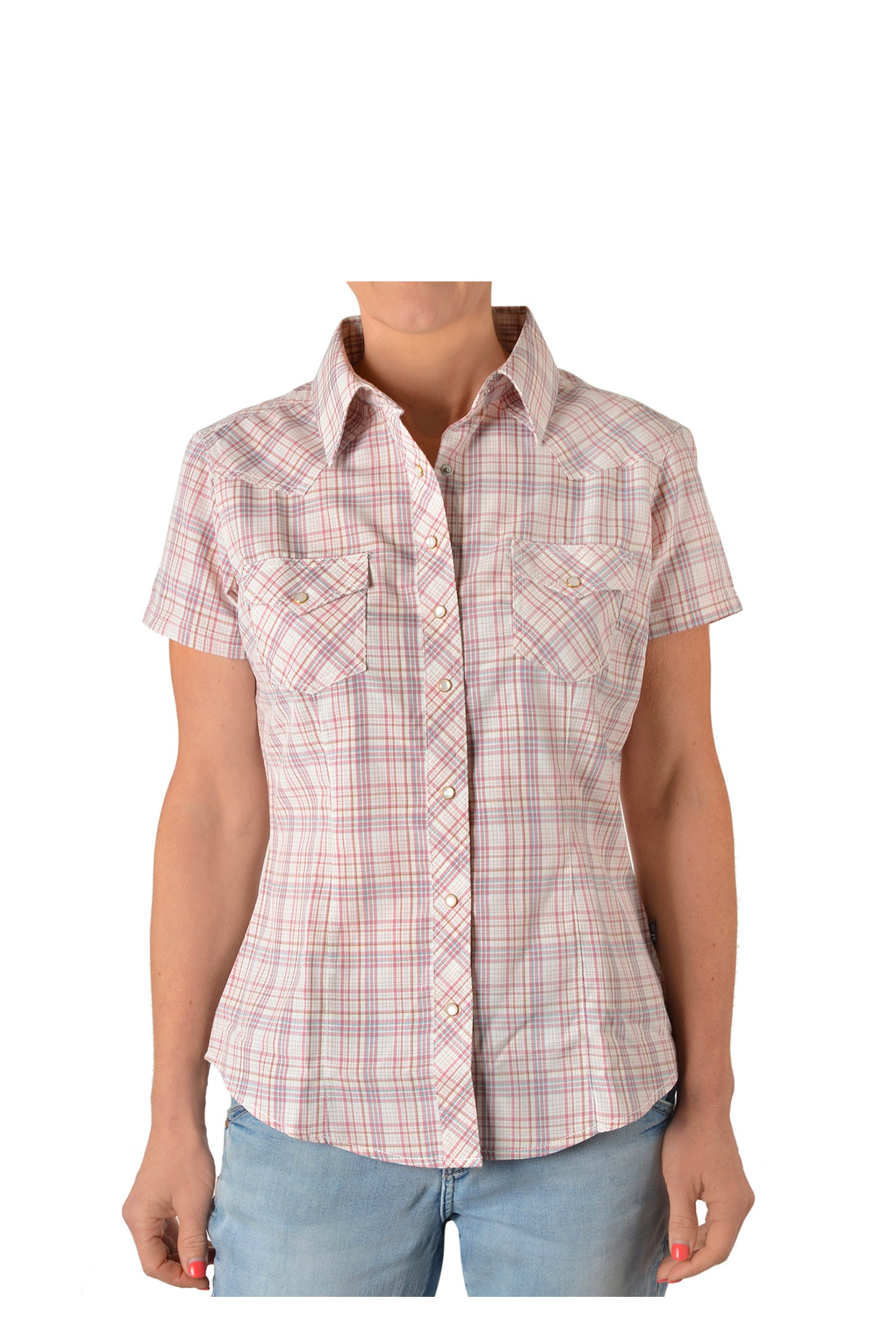CHERRY CHECK WESTERN S/S SHIRT