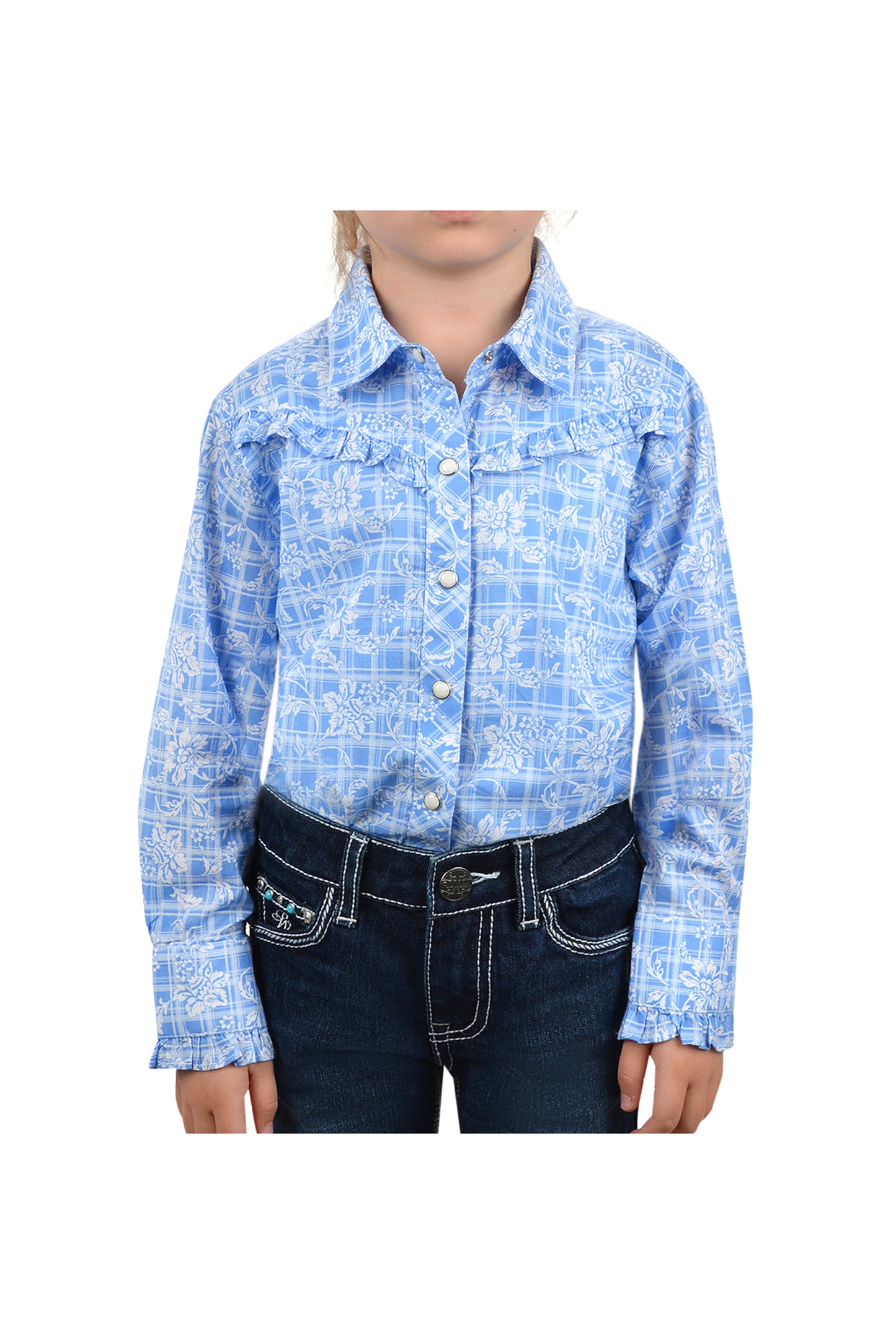 KIRA PRINT FRILL L/S SHIRT