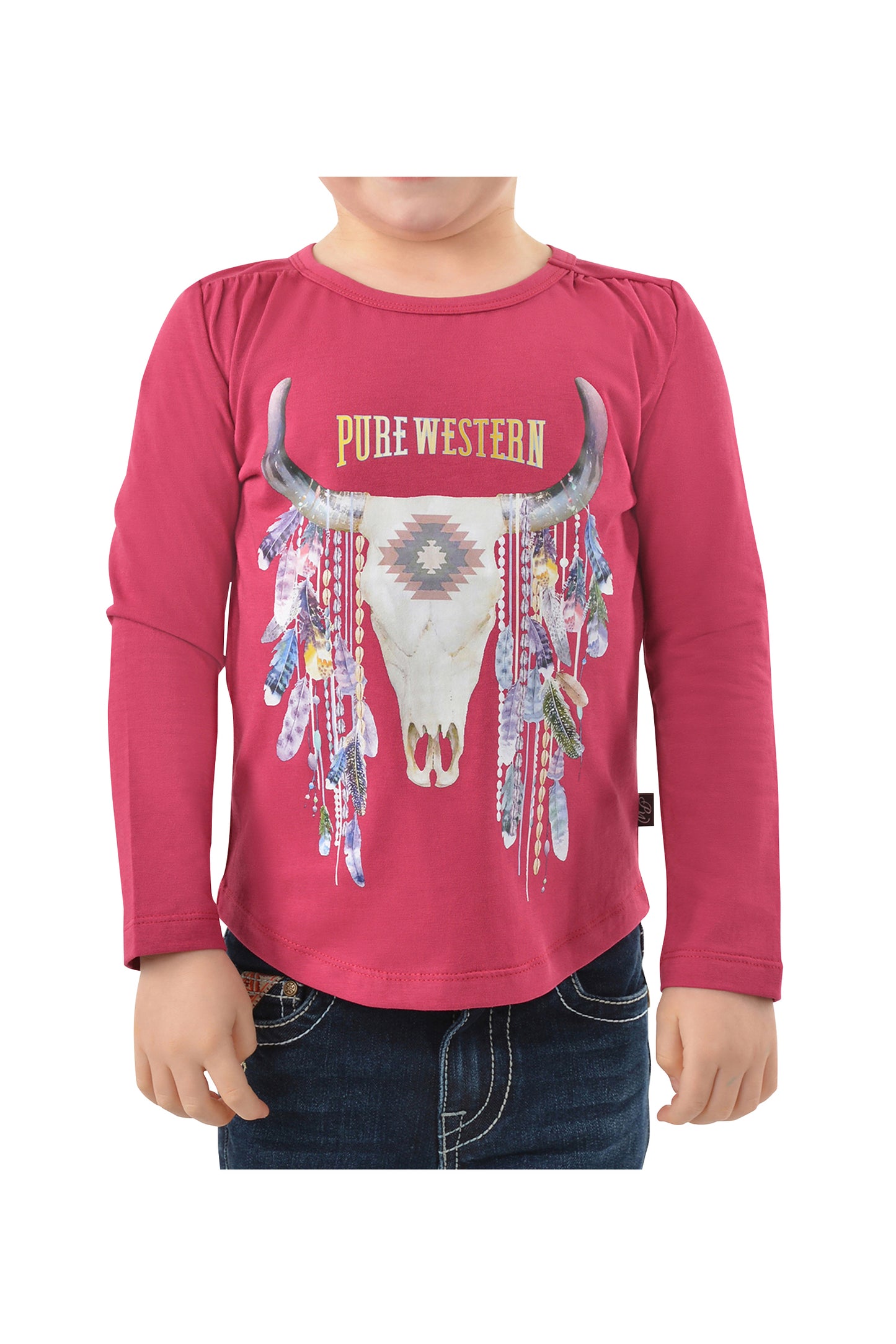 GIRLS LACEY LS TEE