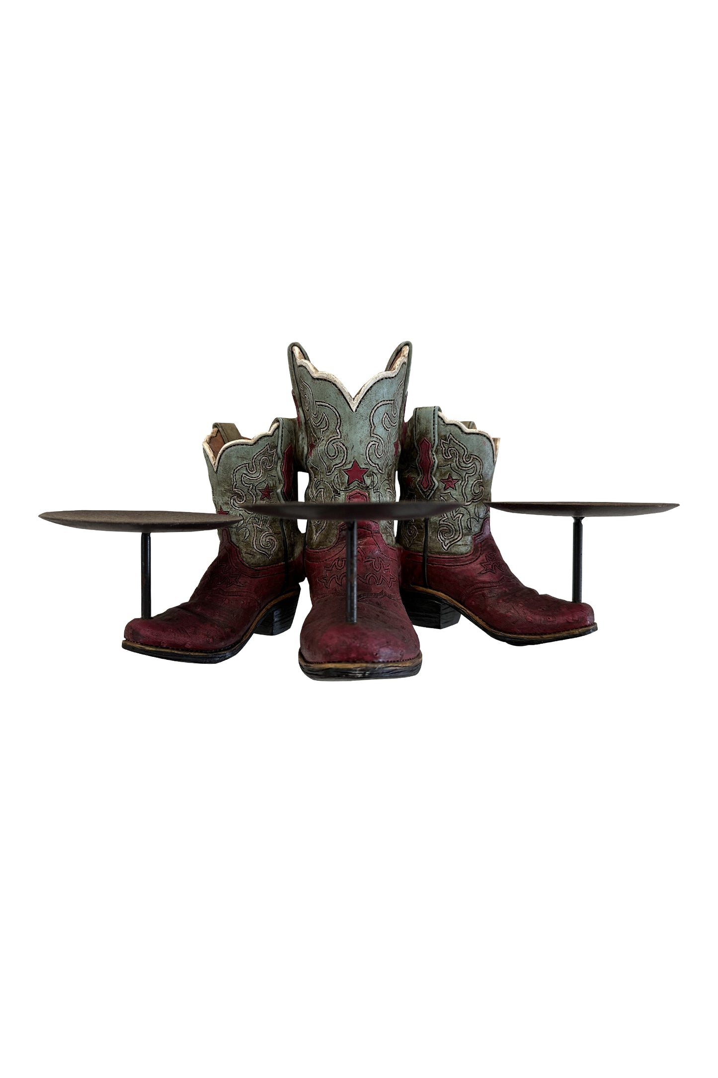 BOOT TRIPLE CANDLE HOLDER