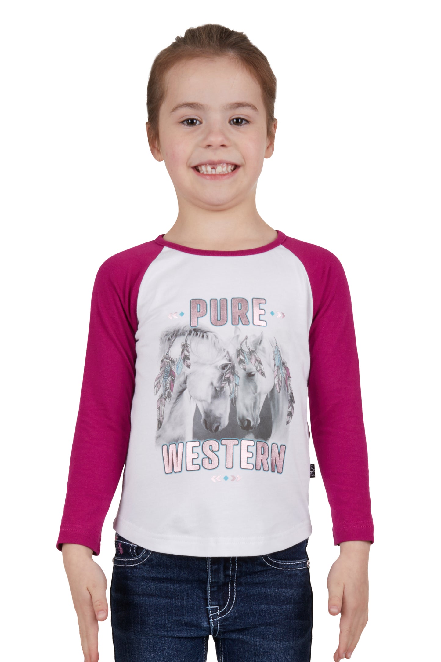 GIRLS ELA LS RAGLAN TEE