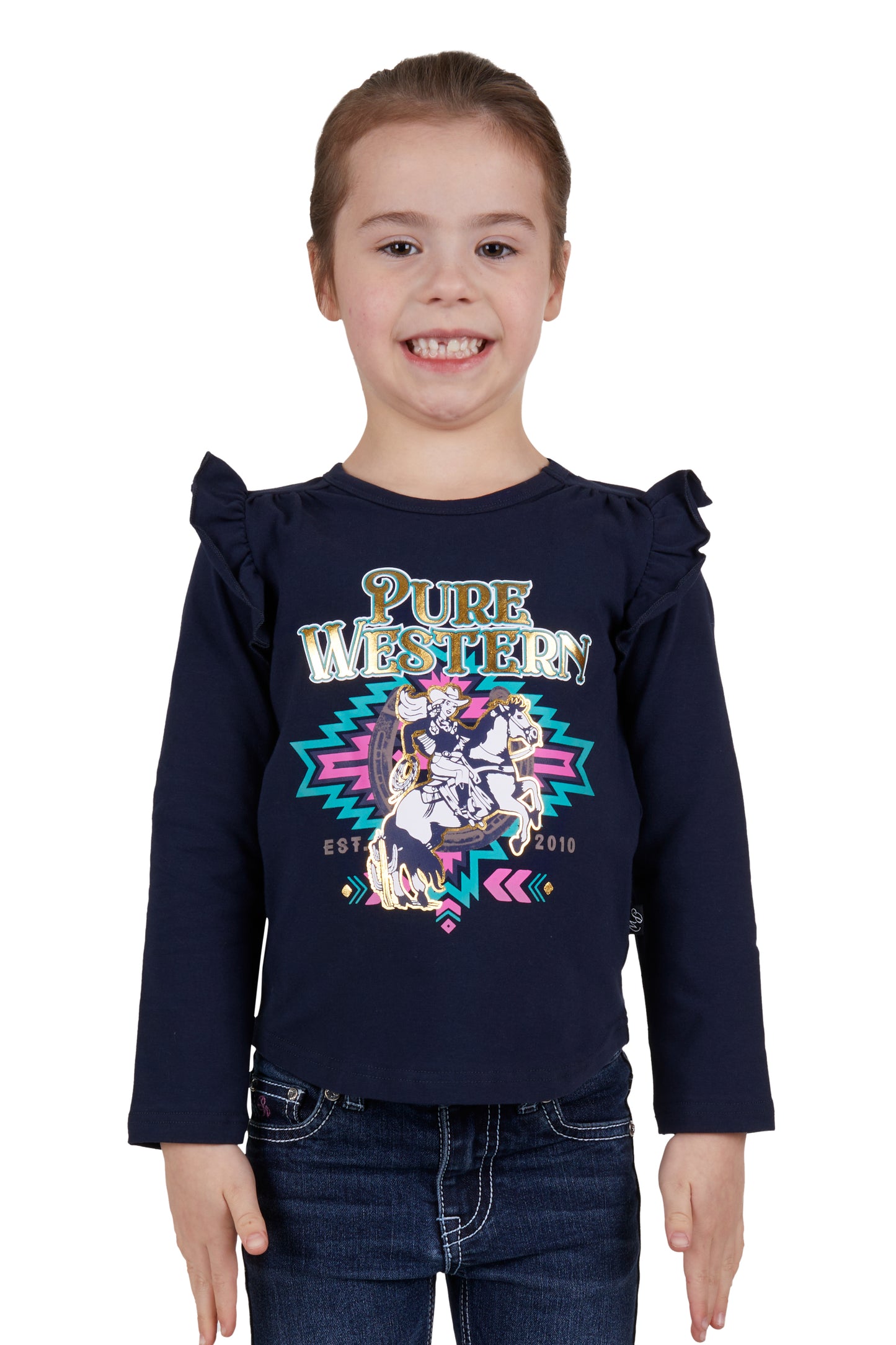 GIRLS EMMA FRILL LS TEE