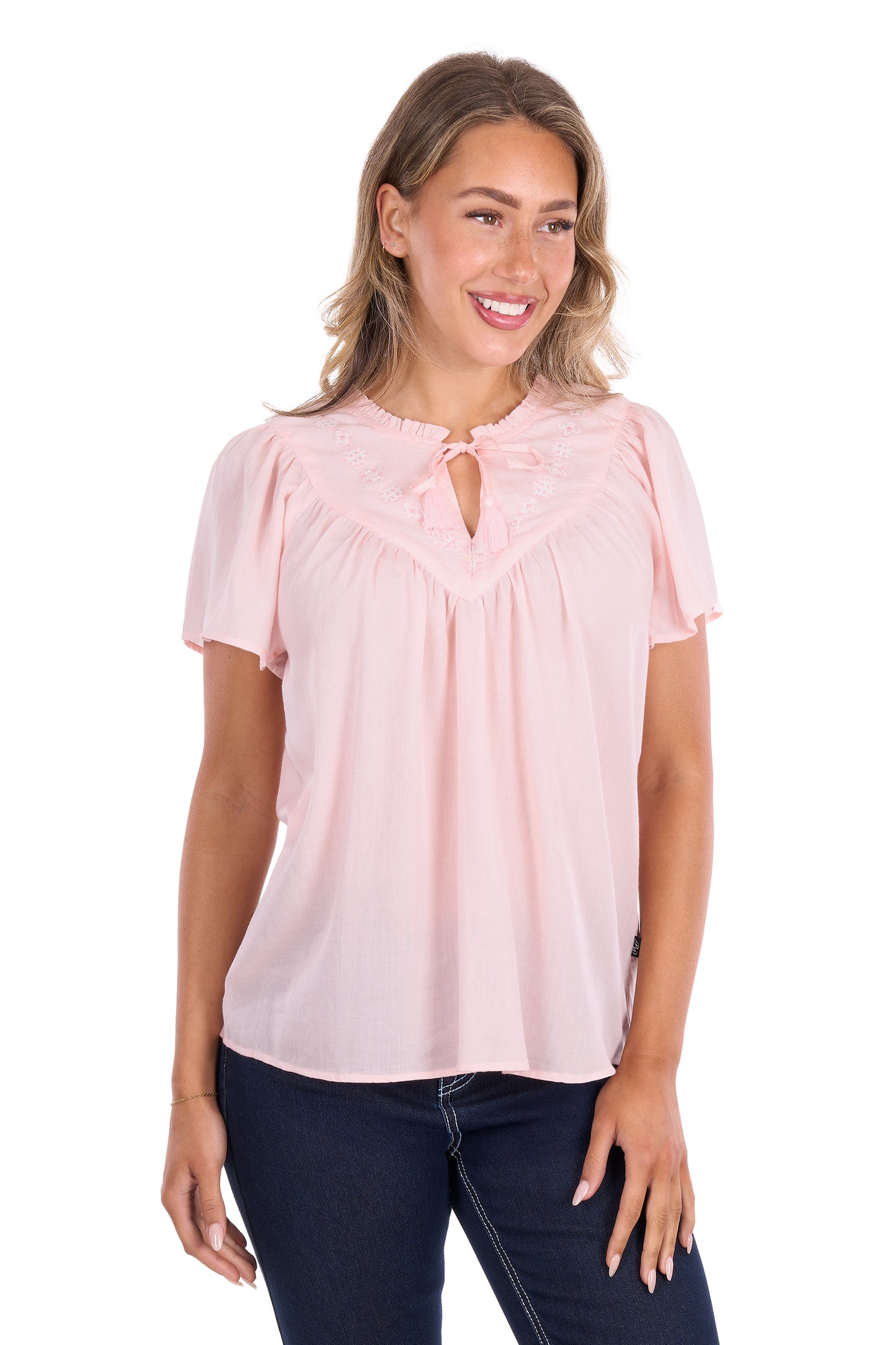 WMNS LESLIE SS BLOUSE