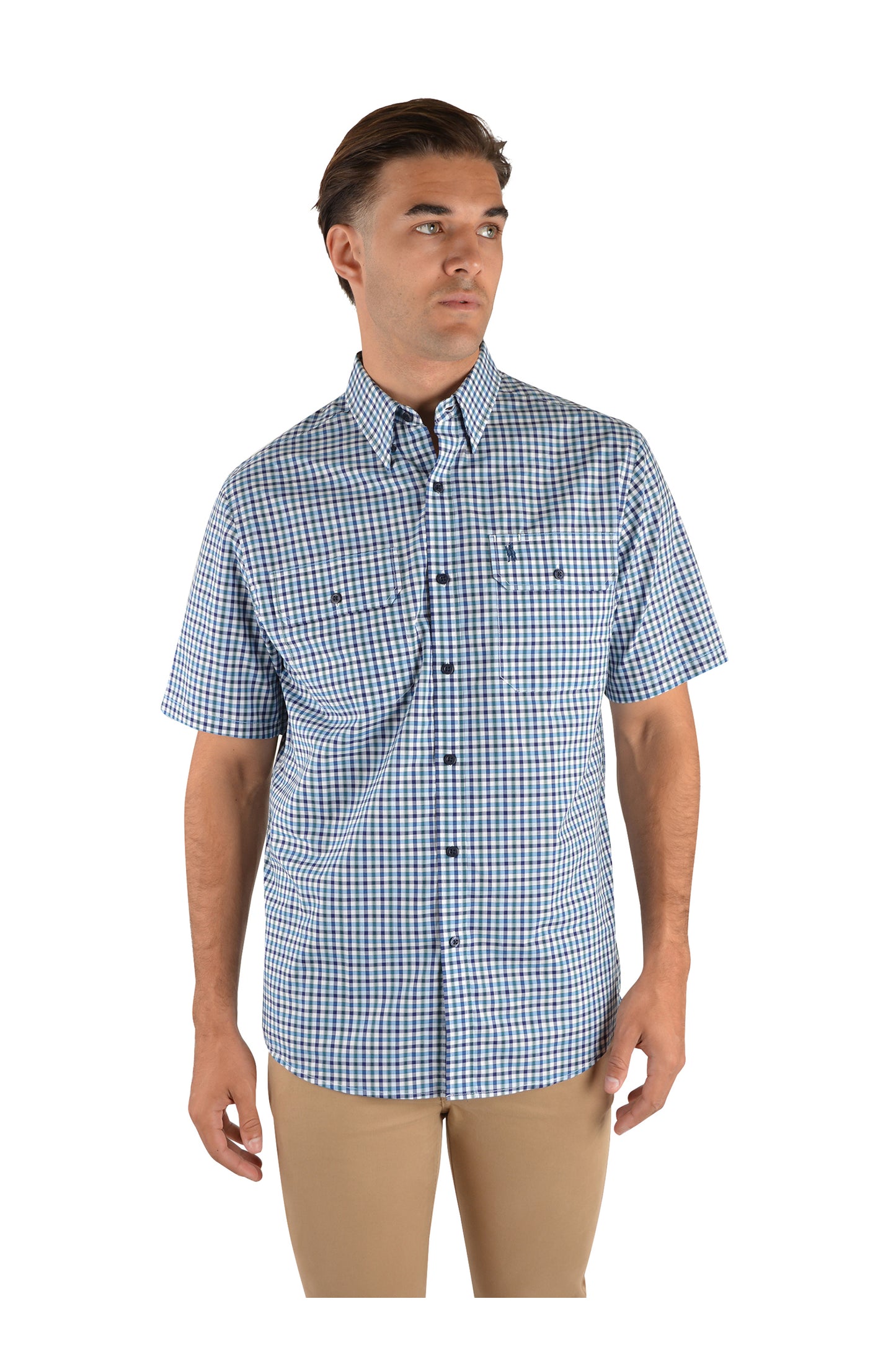 DENHAM CHECK 2-PKT S/S SHIRT