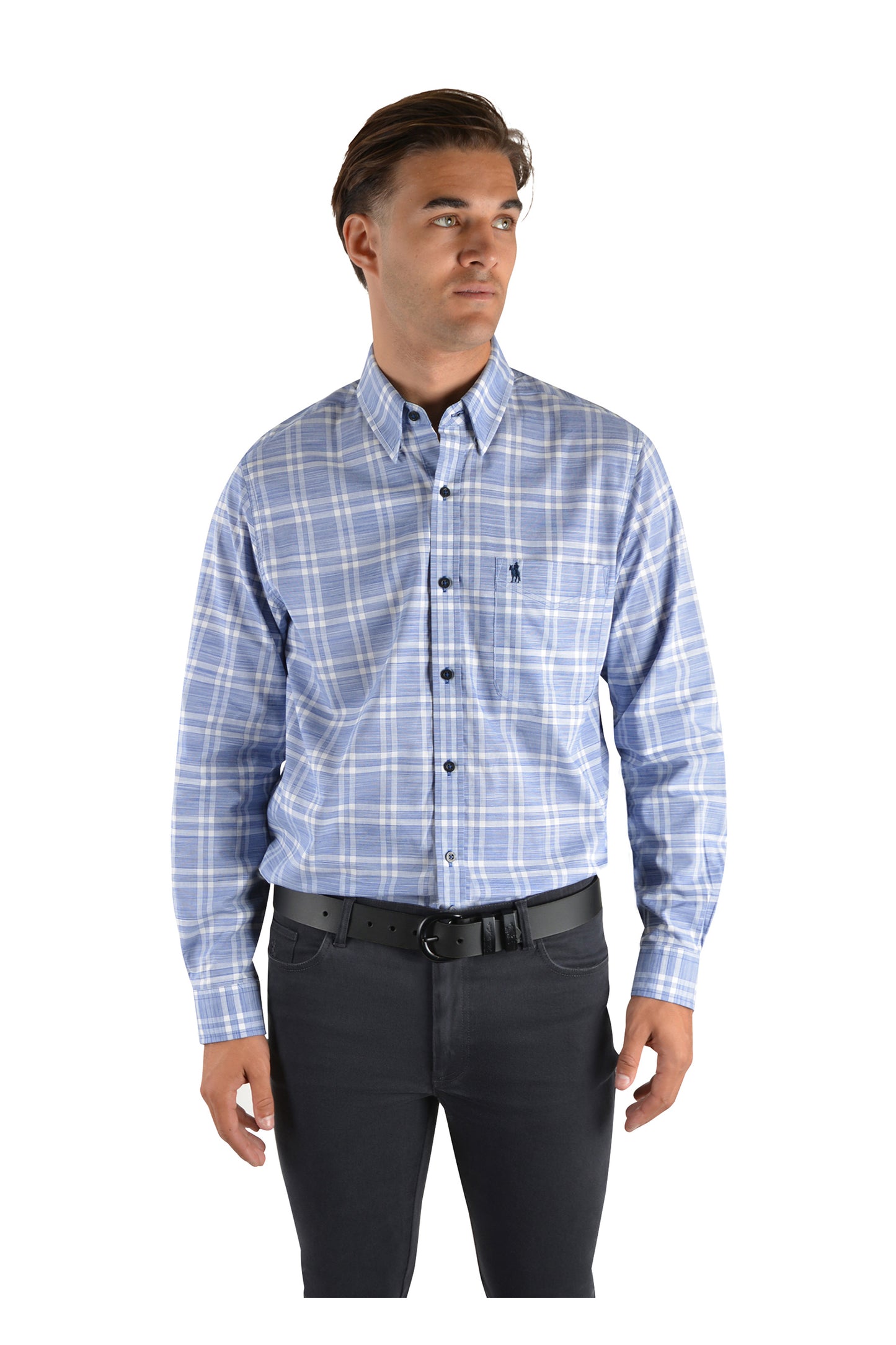 CAMBRIDGE CHECK1-PKT L/S SHIRT