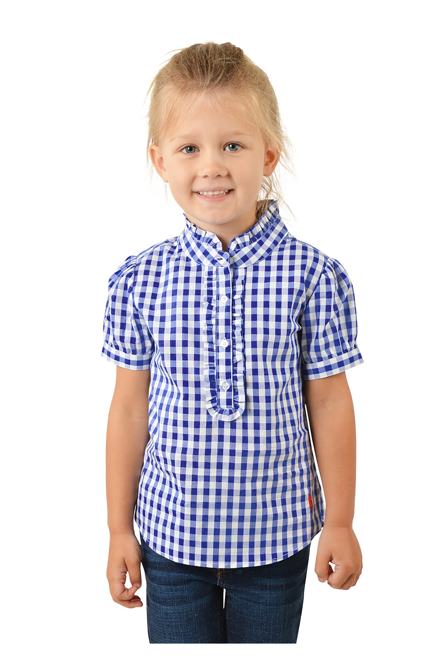 DOLLY RUFFLE COLLAR S/S BLOUSE