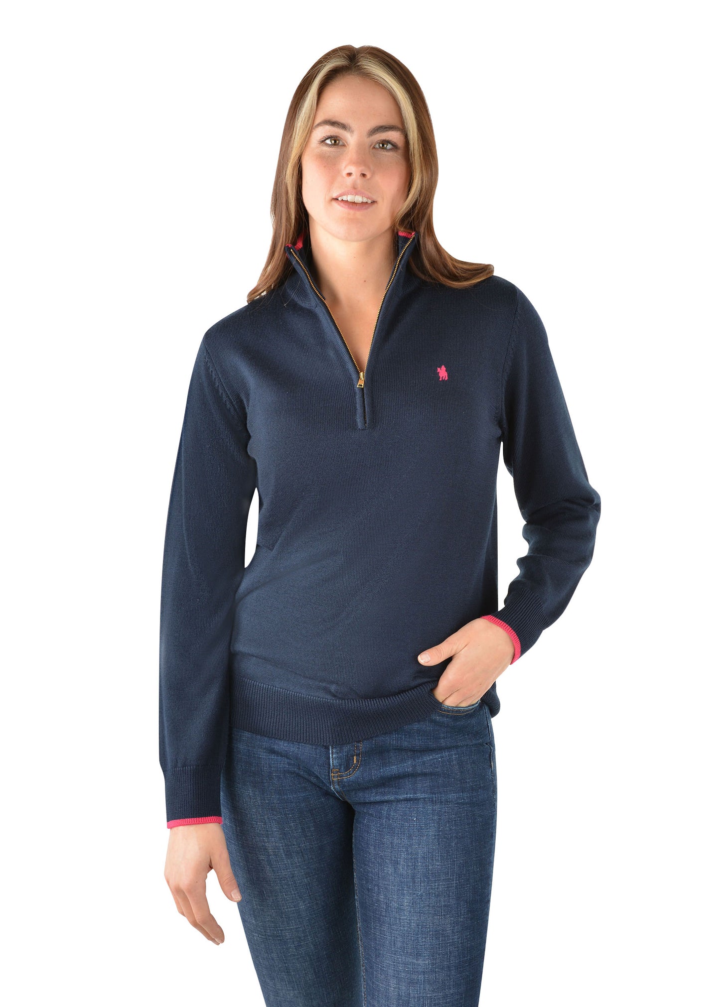 WMNS MERINO 1/4 ZIP RUGBY