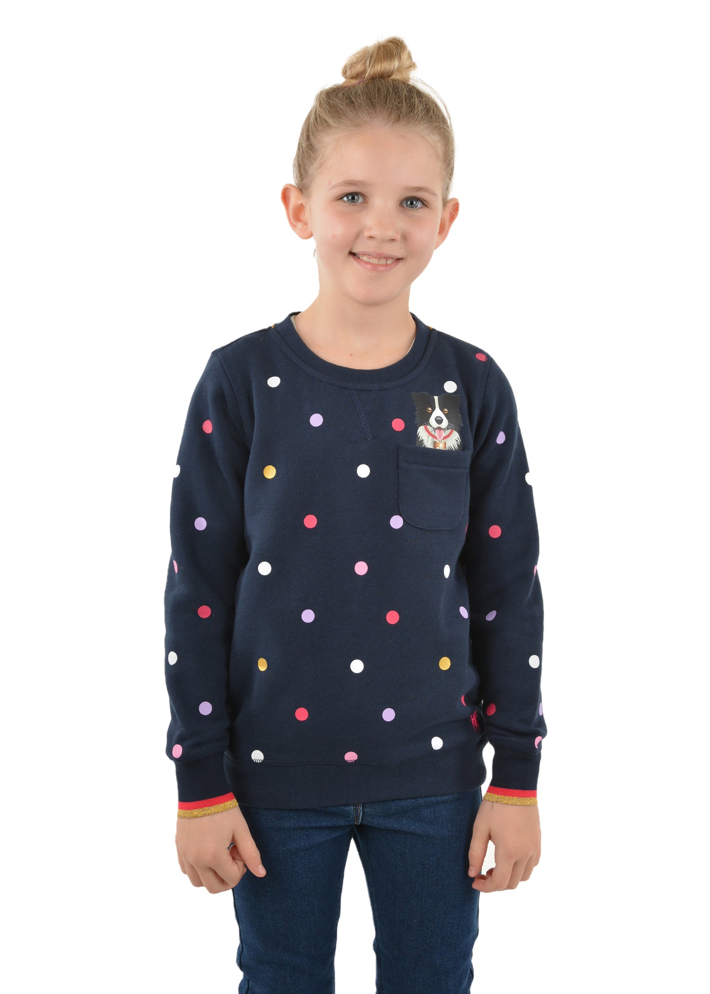 GIRLS PEARL CREW SWEAT