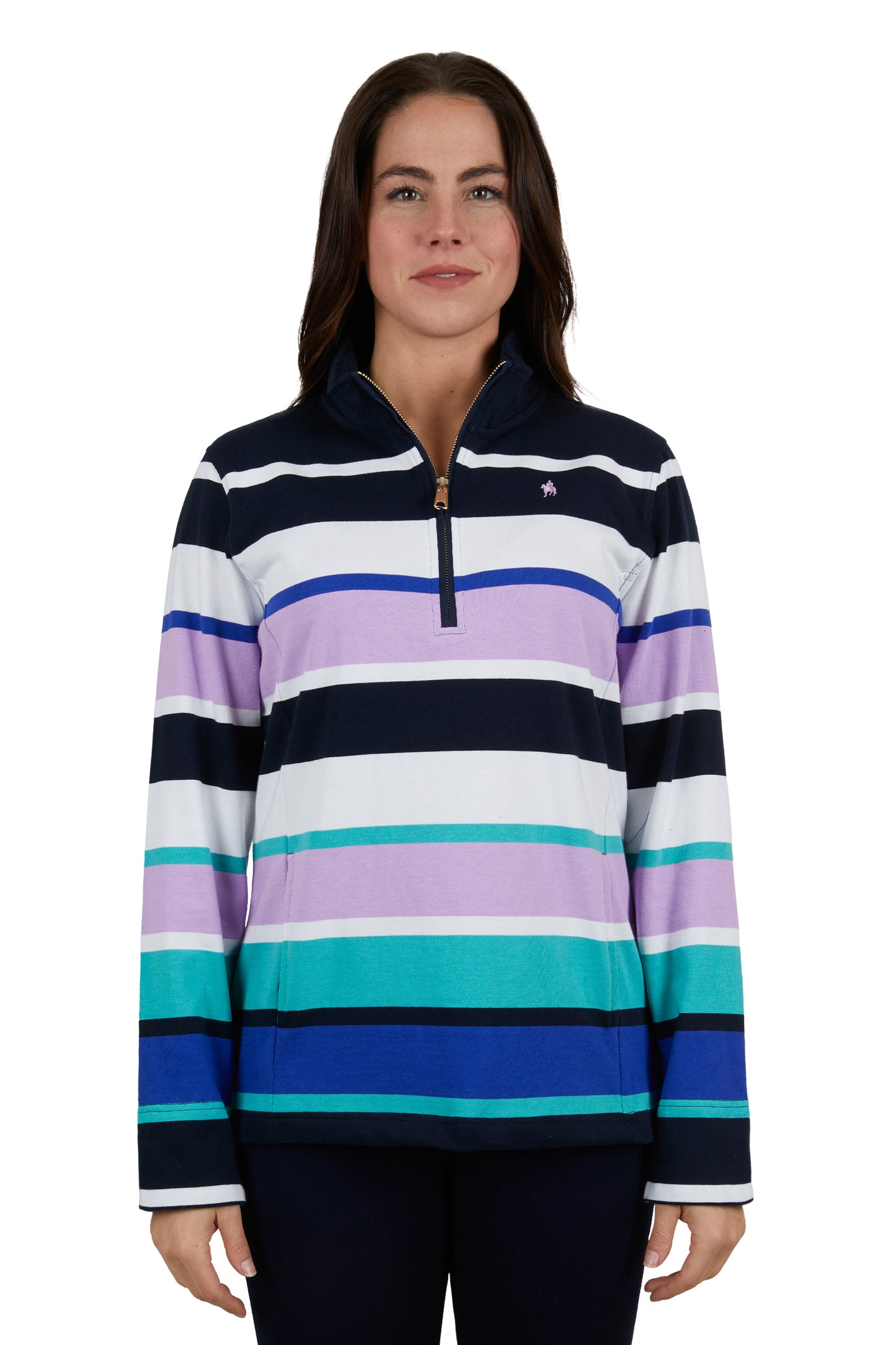 WMNS GINA 1/4 ZIP RUGBY