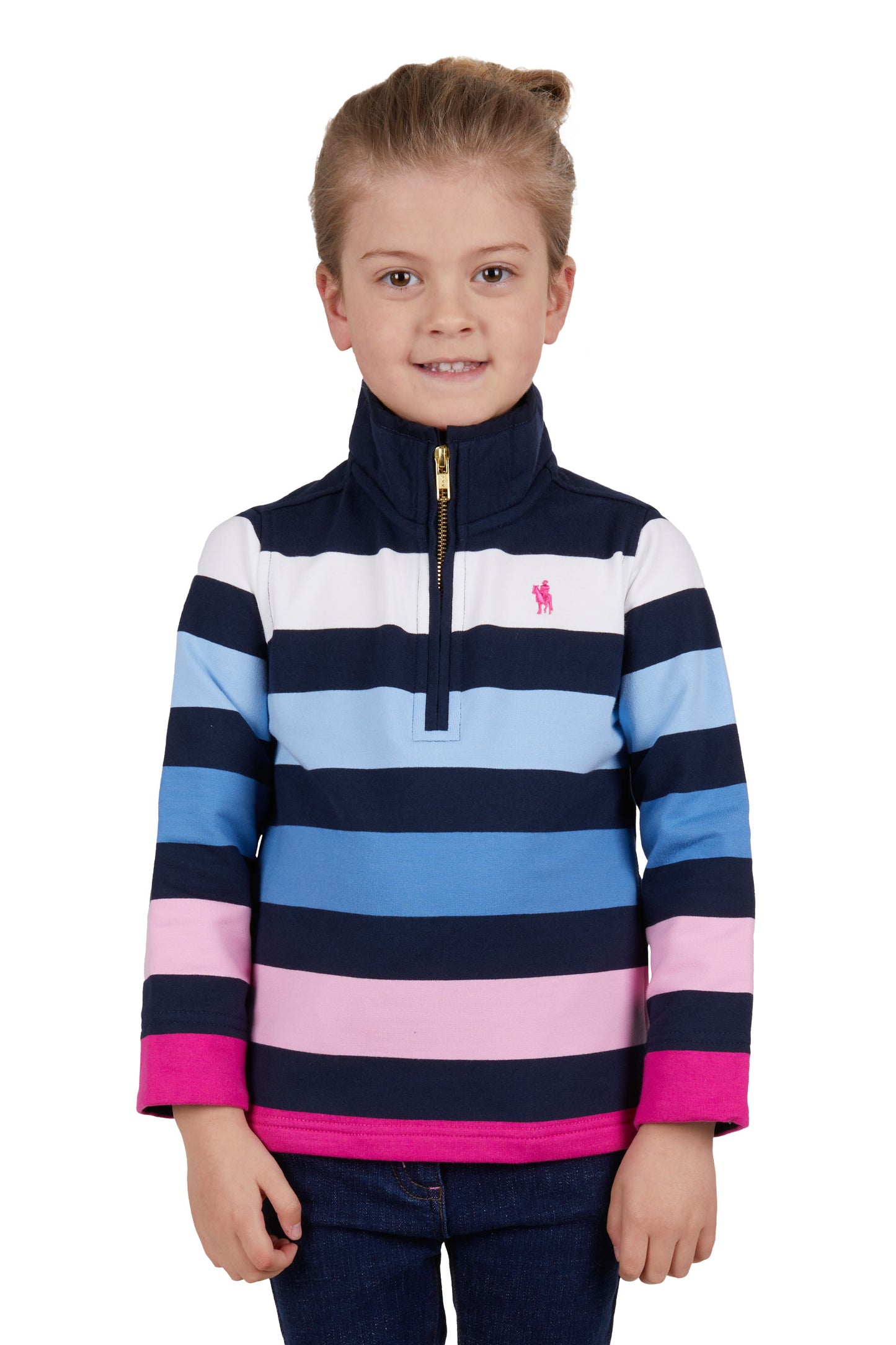 GIRLS ORLA 1/4 ZIP RUGBY