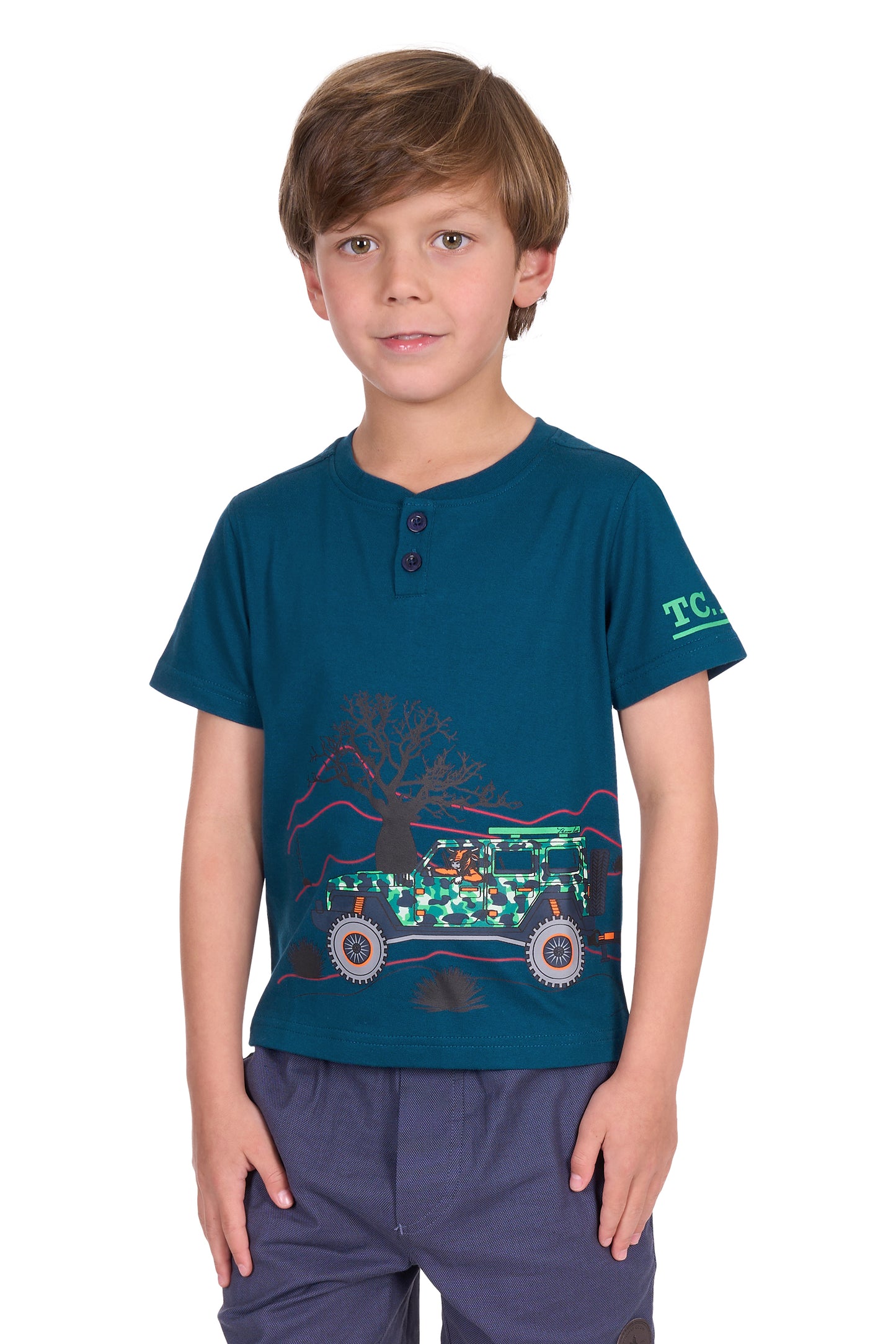 BOYS LUCAS SS HENLEY TEE