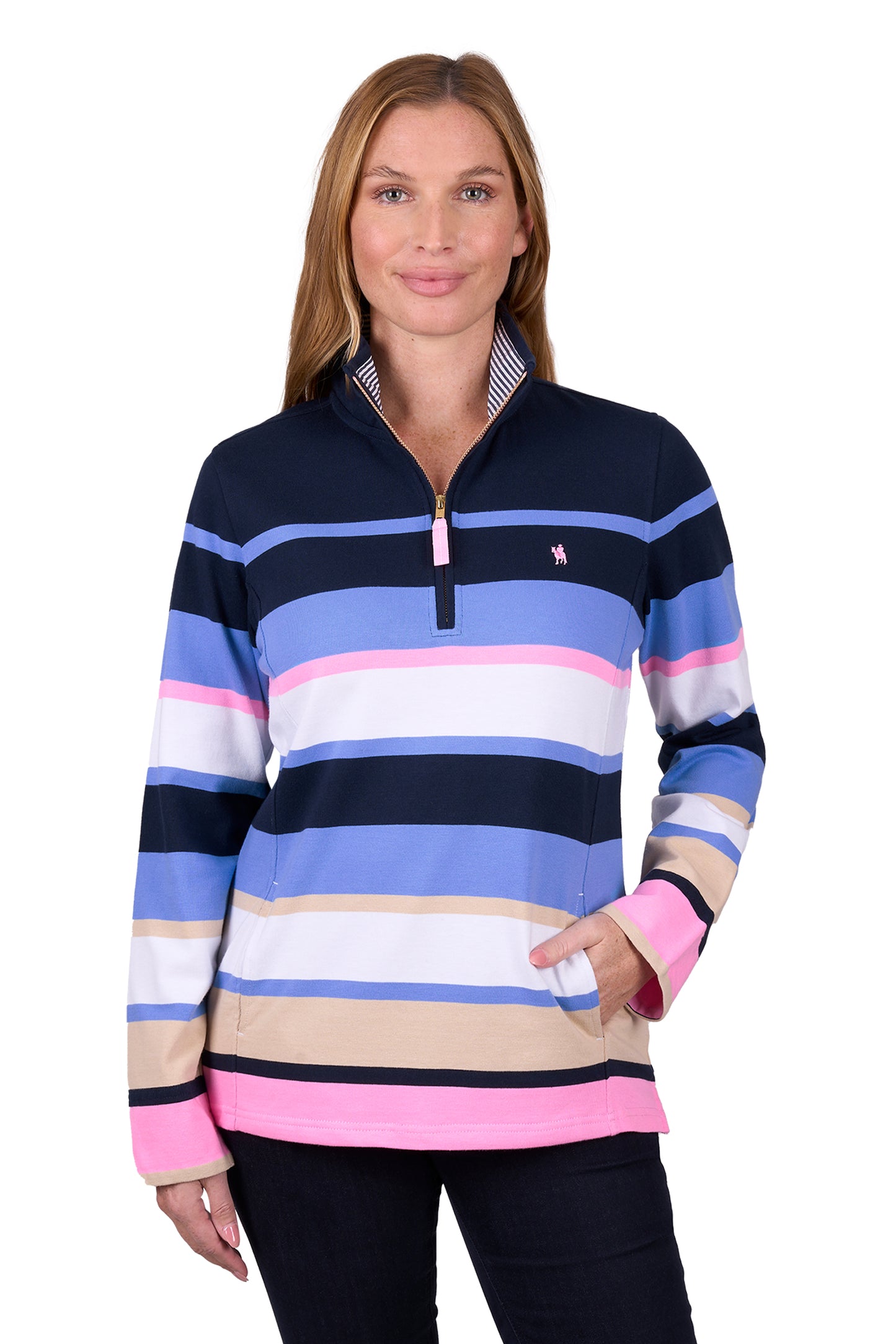 WMNS ELENA 1/4 ZIP RUGBY