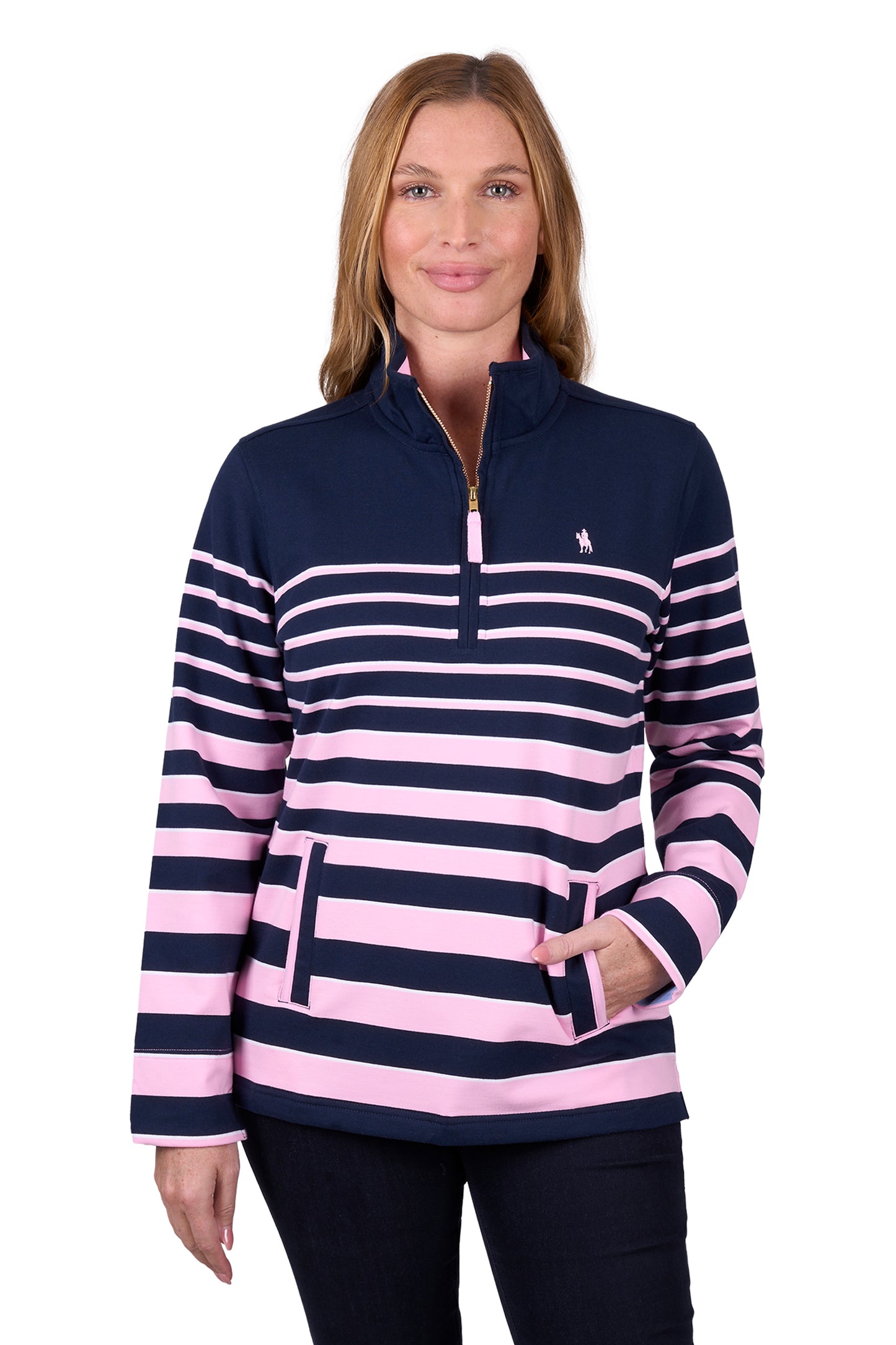 WMNS CECILIA 1/4 ZIP RUGBY