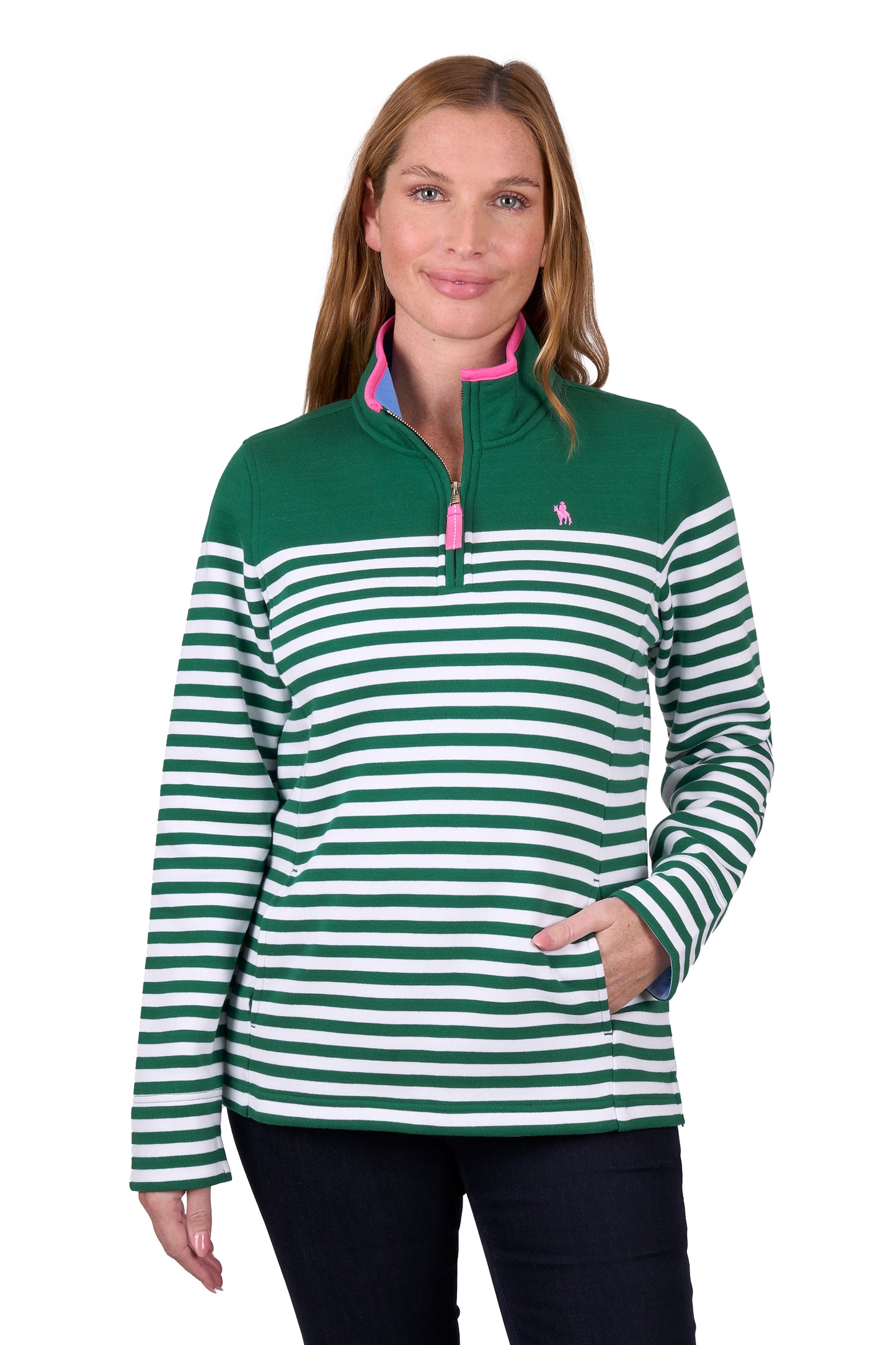 WMNS ANDREA 1/4 ZIP RUGBY