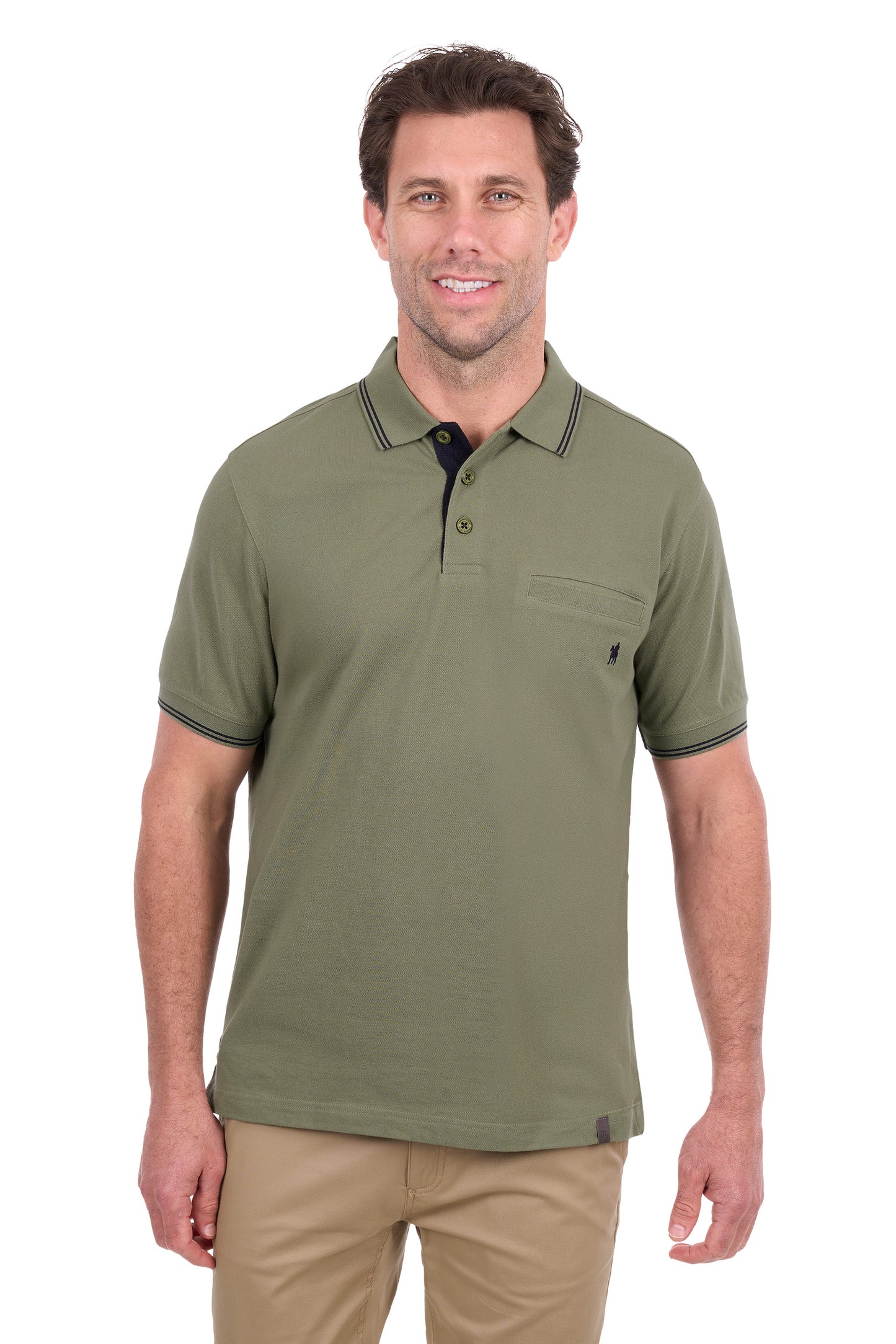 MENS HENRY TAILORED SS POLO