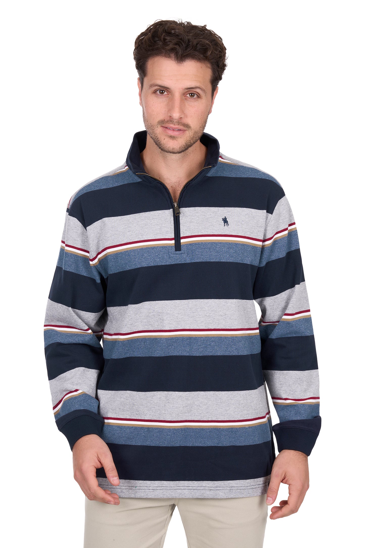 MENS NATHAN 1/4 ZIP RUGBY