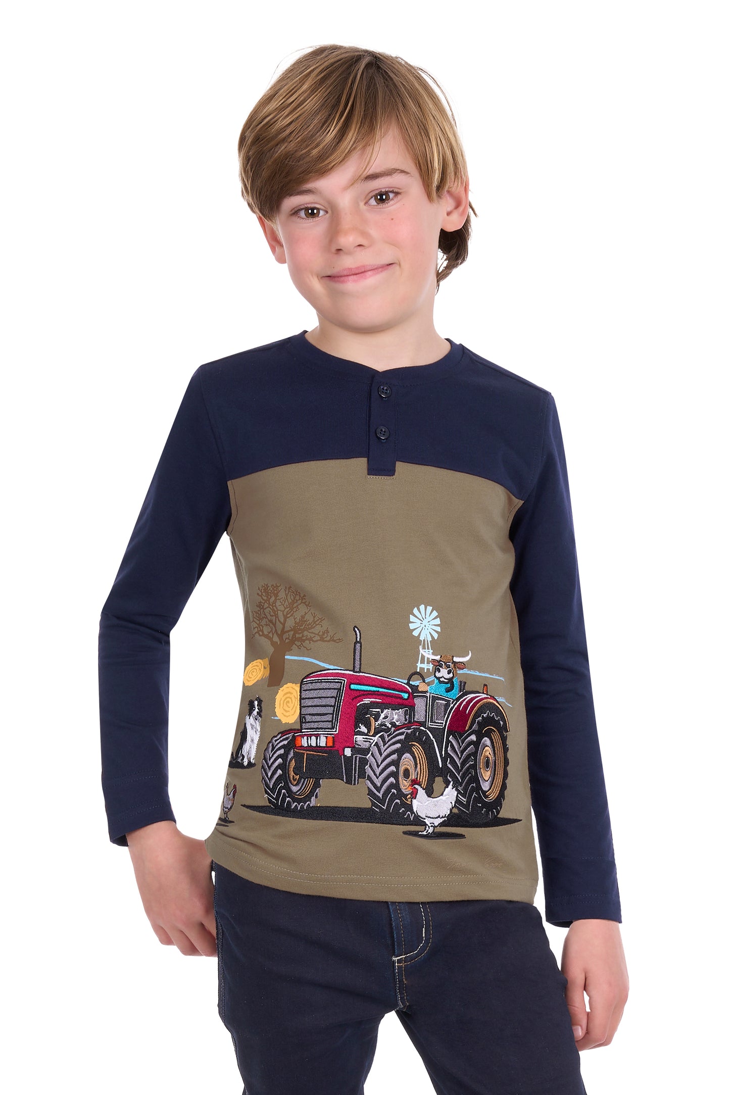 BOYS KARL HENLEY LS TEE