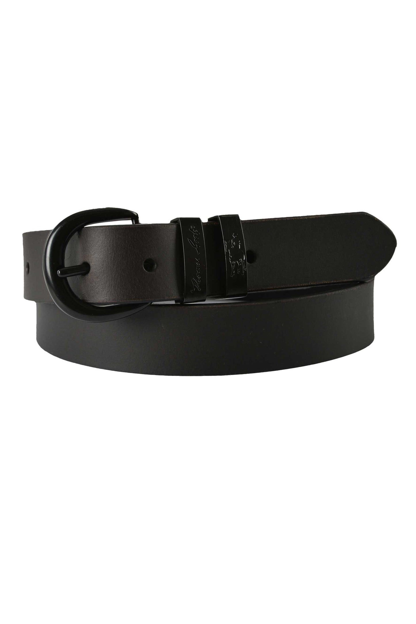 NARROW BLACK TWIN KEEPER BELT