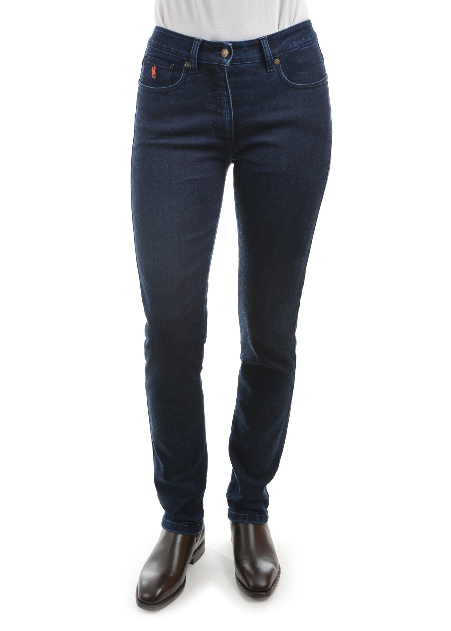 WMN WOOL DENIM SLIM LEG W/JEAN