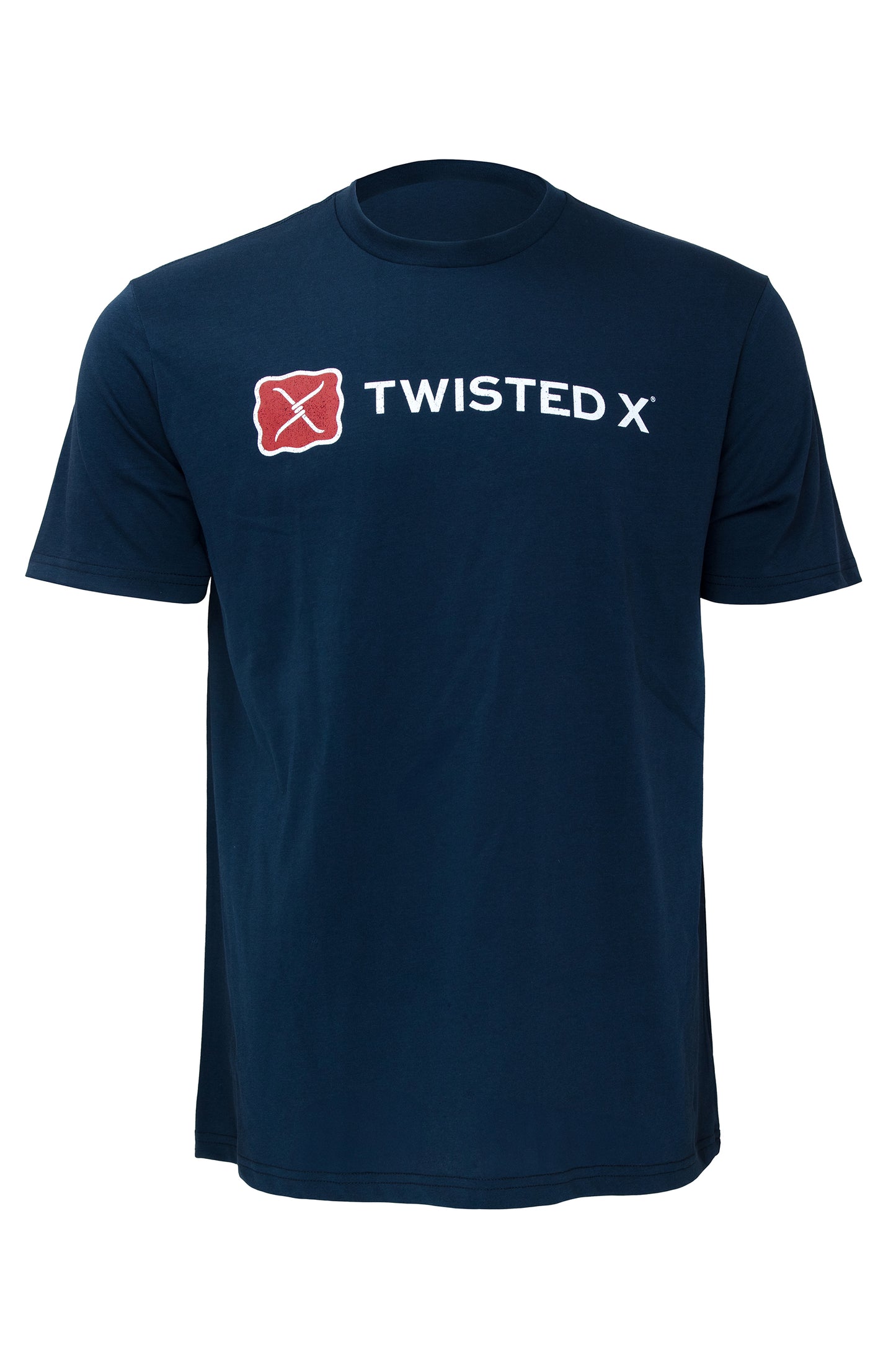MENS NAVY LOGO SS TEE