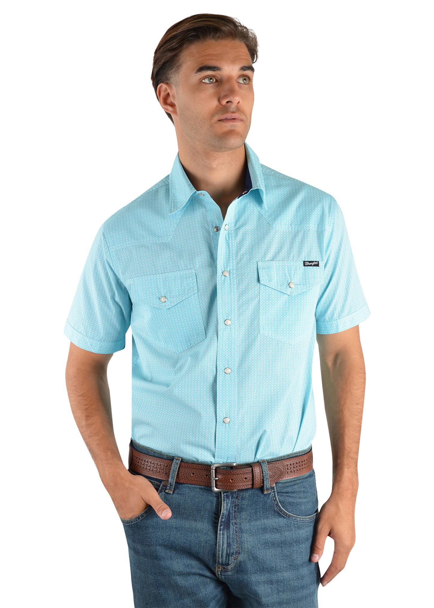 YOUNG PRINT WESTERN S/S SHIRT