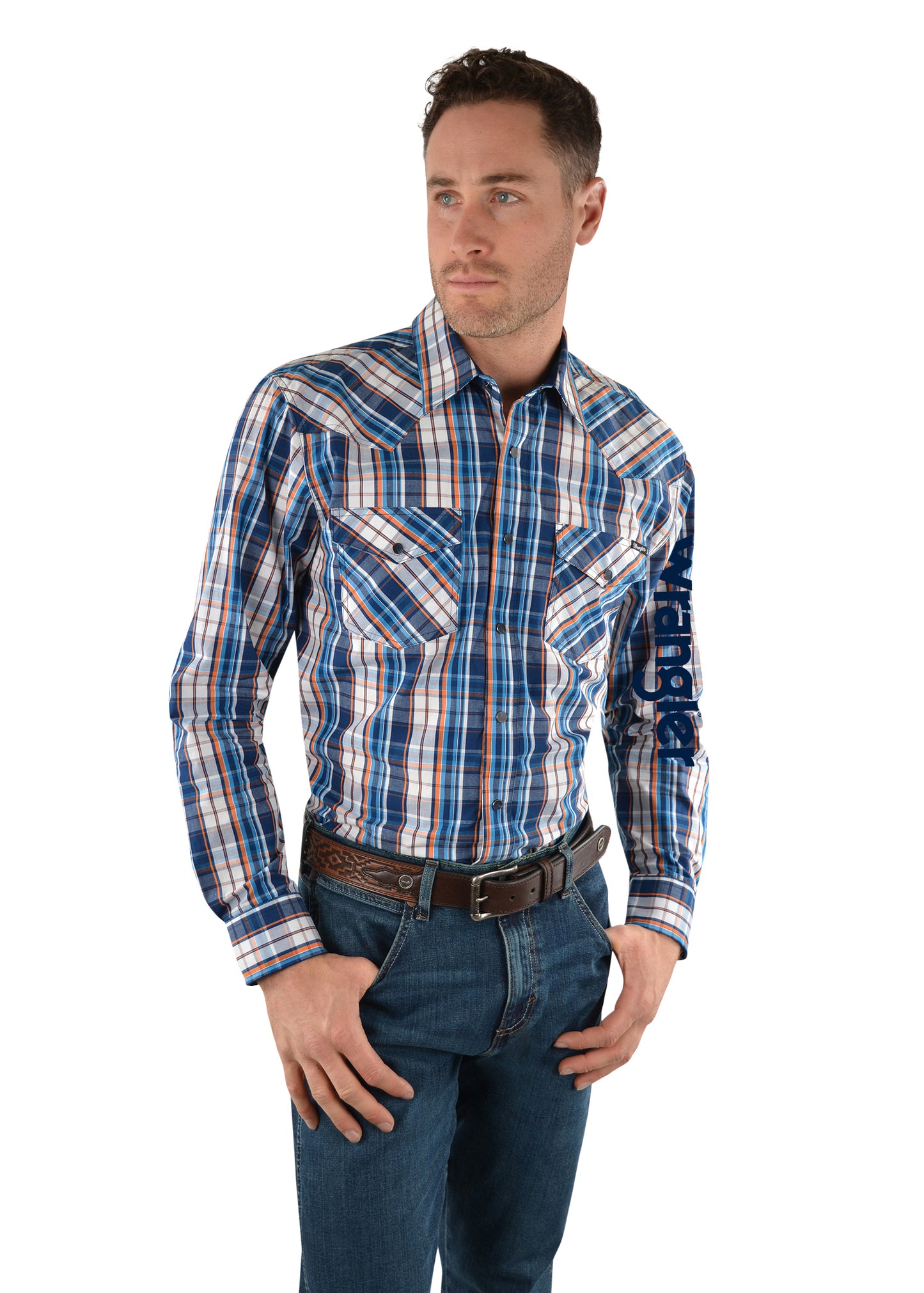 HENDO CHK LOGO WEST. L/S SHIRT
