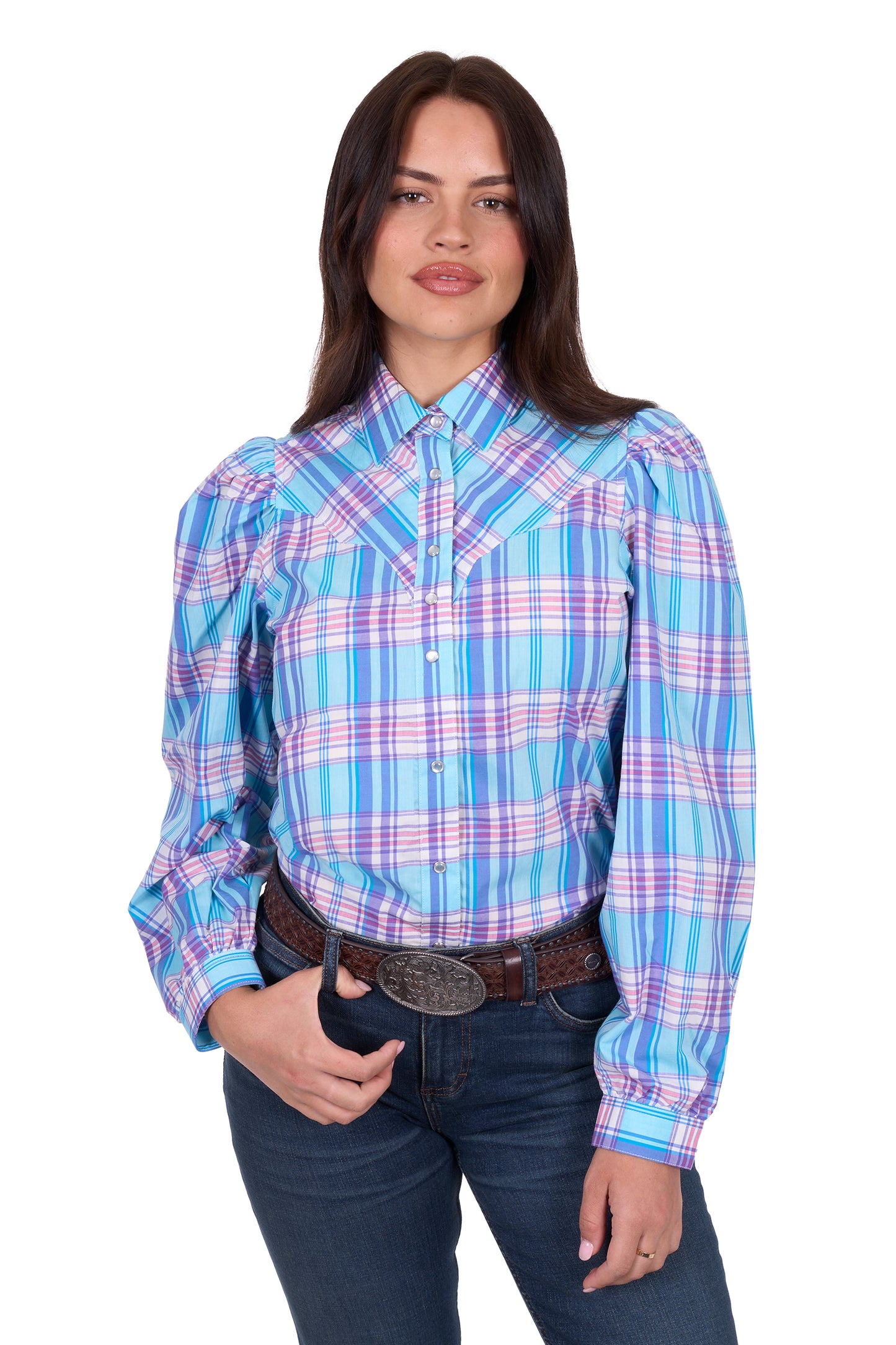 WMNS EMILY CHECK LS SHIRT
