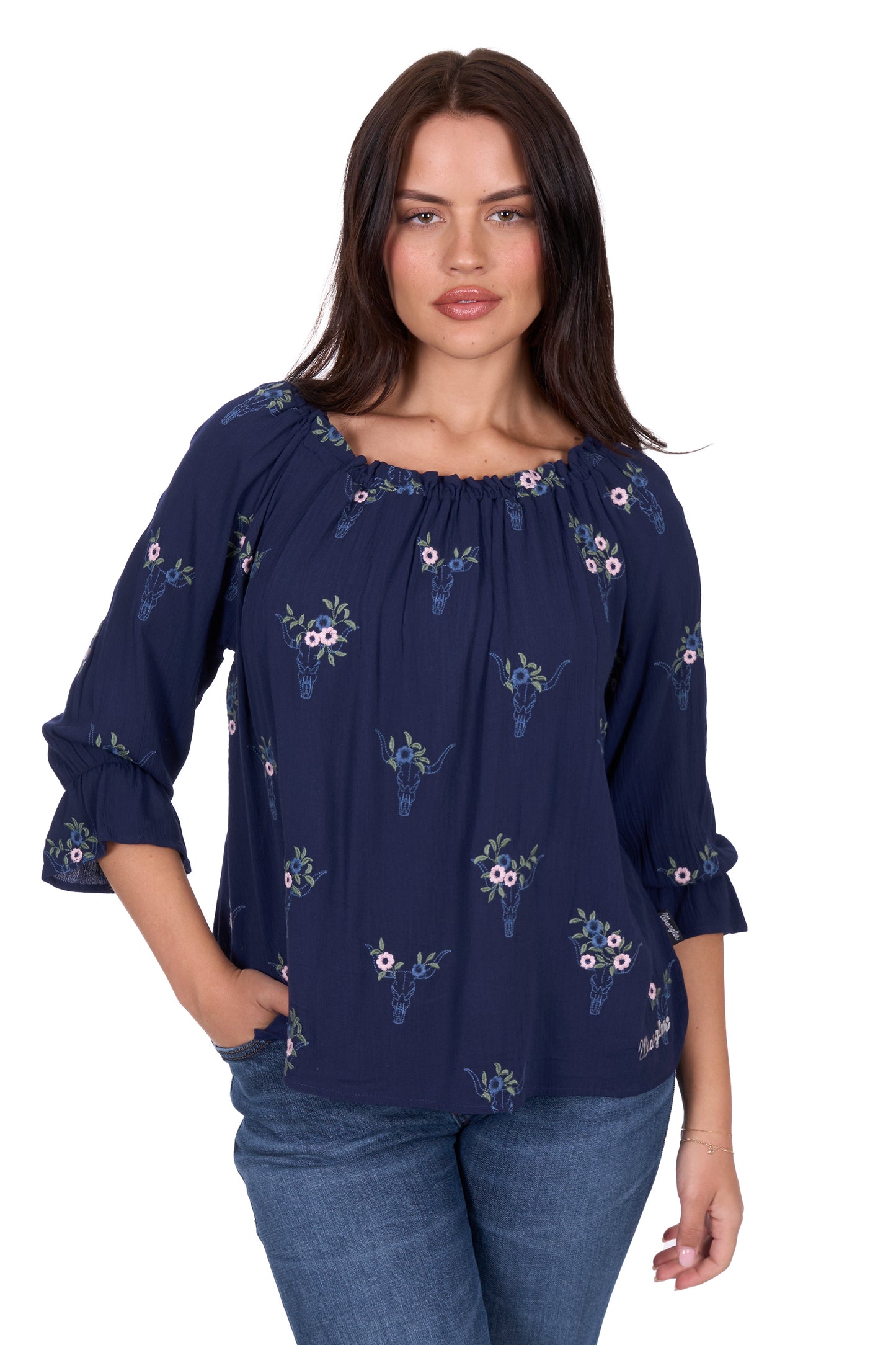 WMNS CAMILLA 3/4 SLV BLOUSE