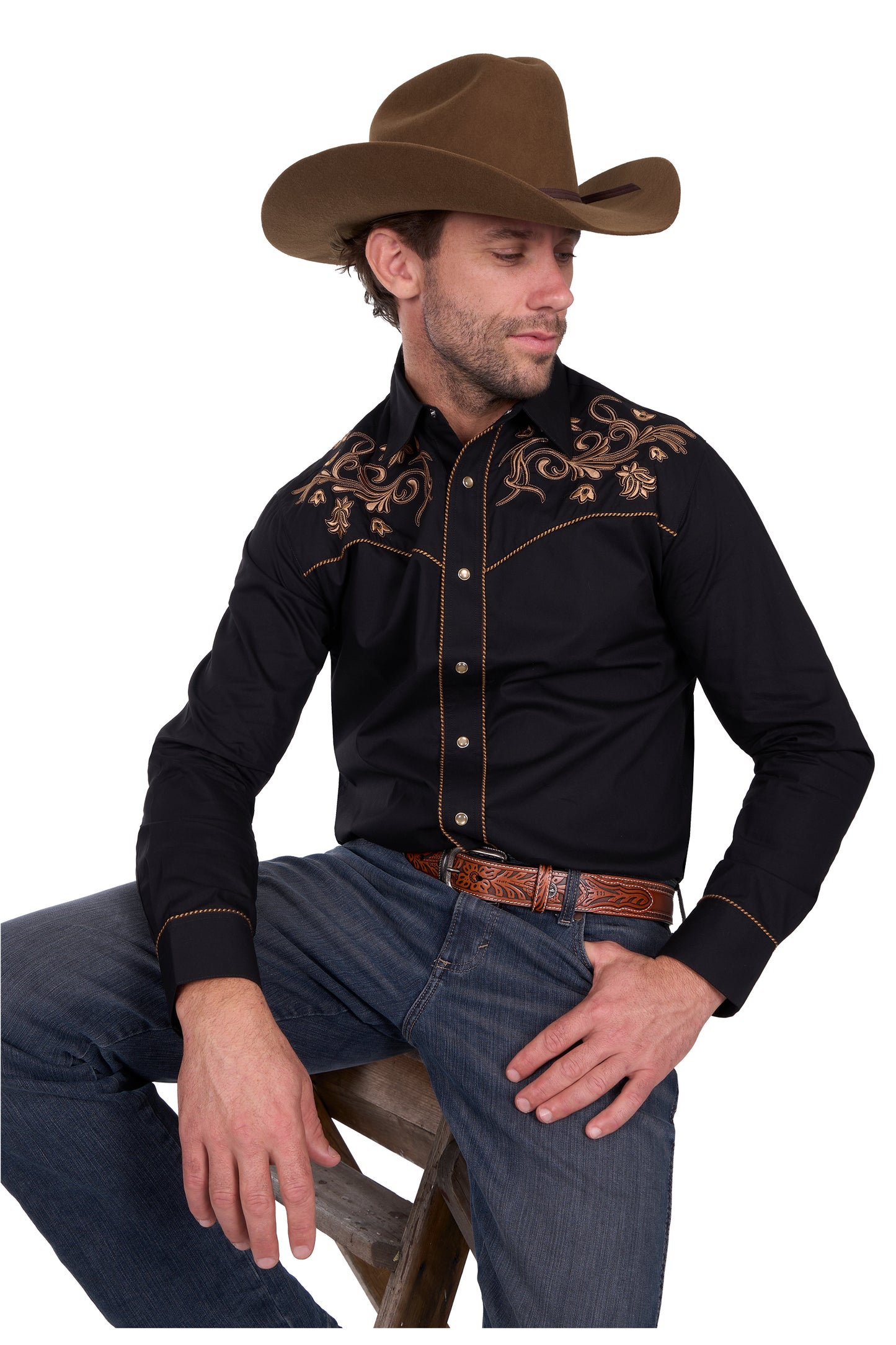 MENS LUKE EMB LS SHIRT